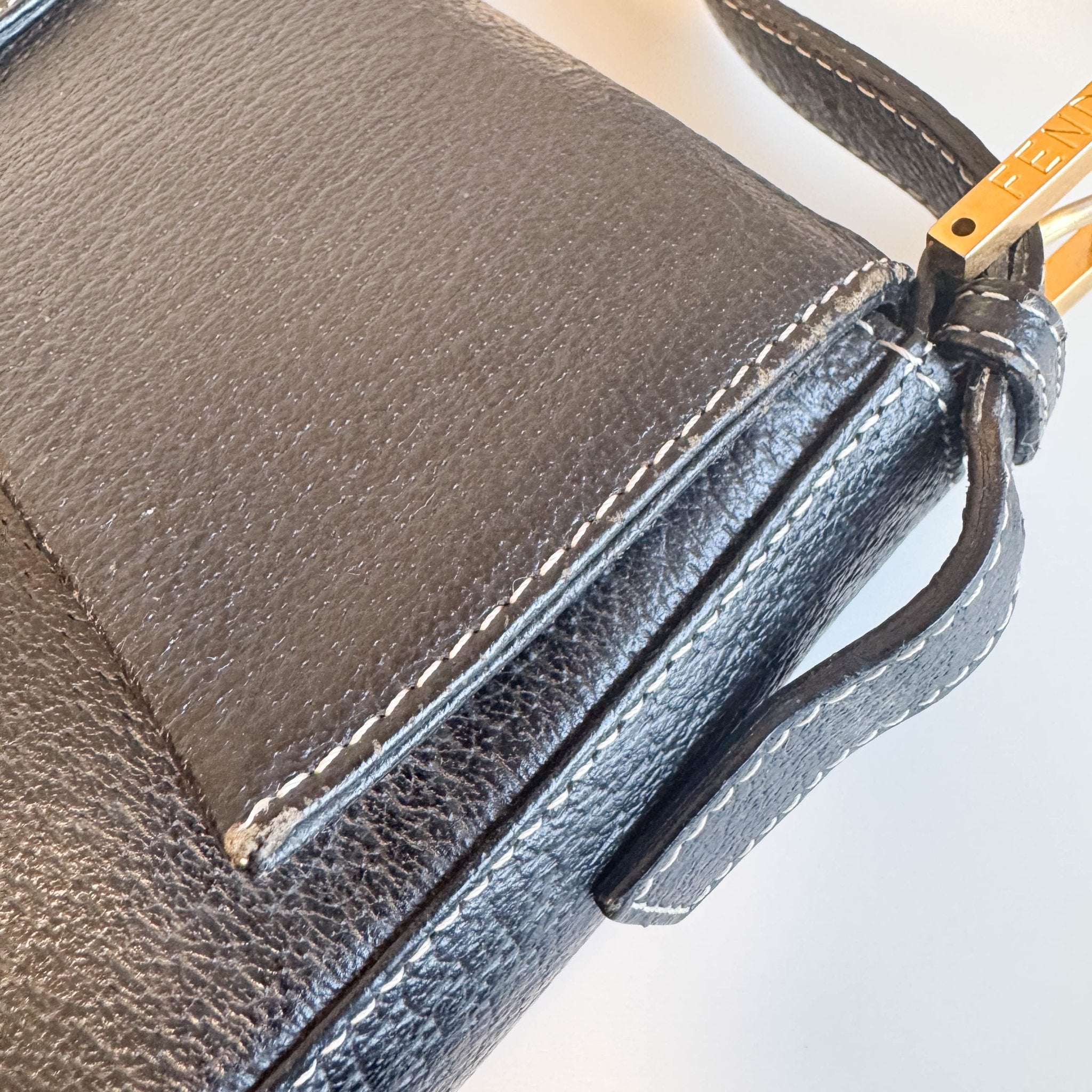 FENDI Baguette Black Leather Gold Hardware Shoulder Bag, in , Sold by HIVE PRELOVED - Shoulder Bags, ,