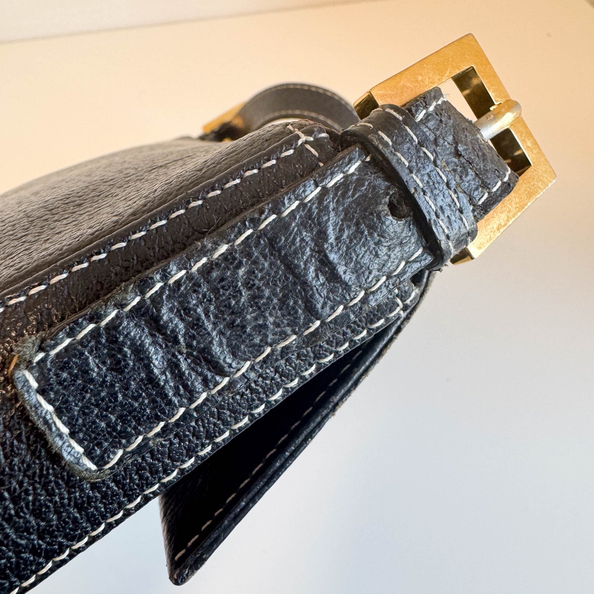 FENDI Baguette Black Leather Gold Hardware Shoulder Bag, in , Sold by HIVE PRELOVED - Shoulder Bags, ,