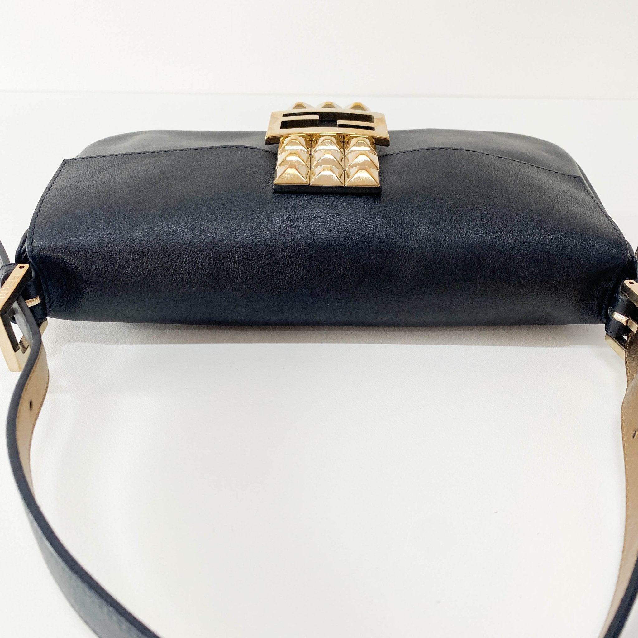 FENDI Baguette Black Leather Gold Hardware Shoulder Bag, in , Sold by HIVE PRELOVED - Shoulder Bags, ,