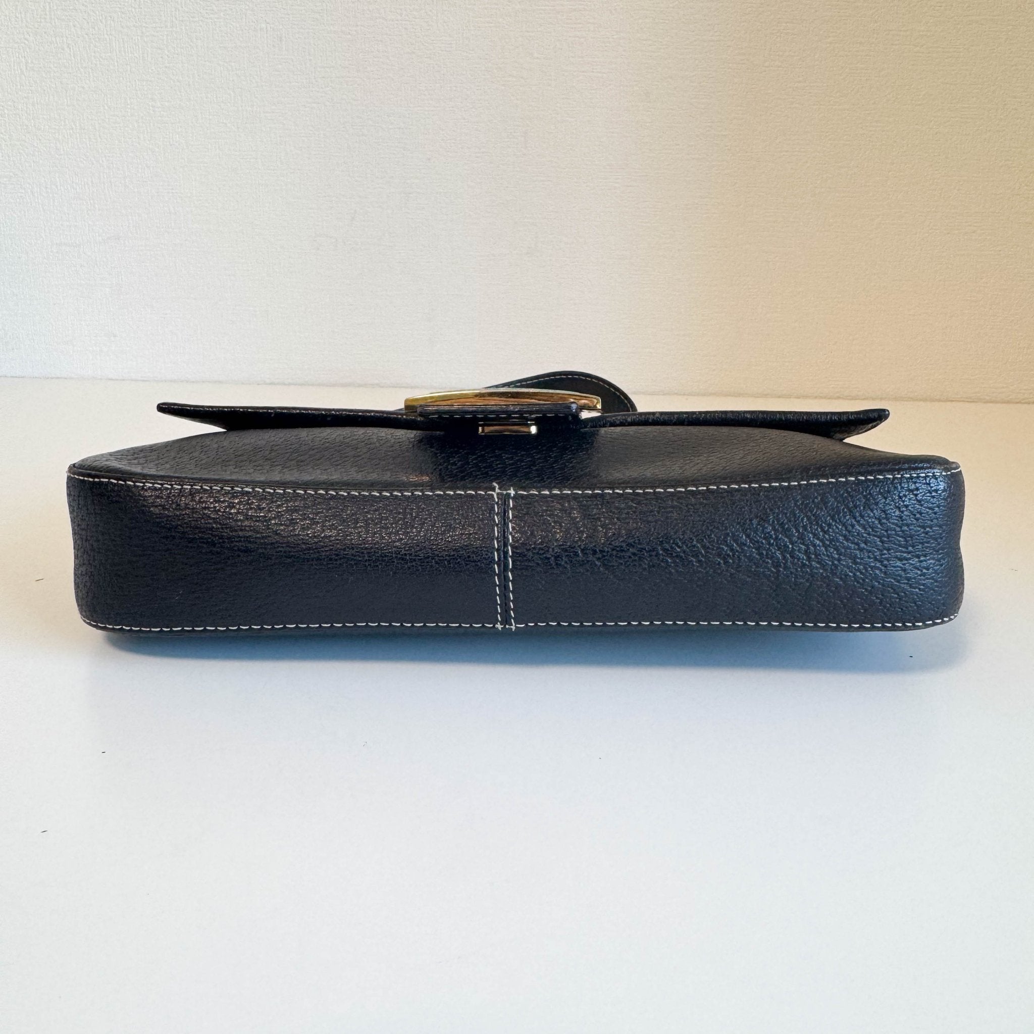 FENDI Baguette Black Leather Gold Hardware Shoulder Bag, in , Sold by HIVE PRELOVED - Shoulder Bags, ,