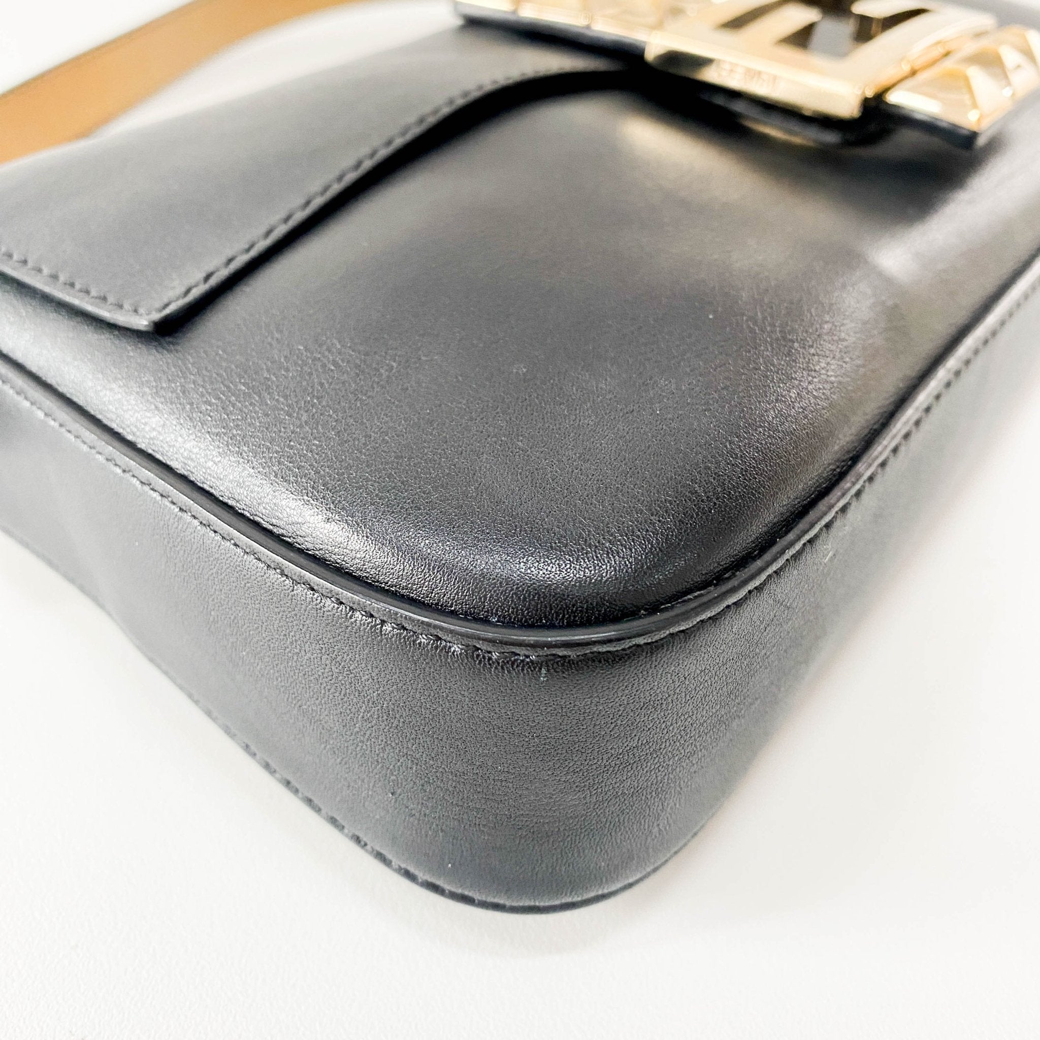 FENDI Baguette Black Leather Gold Hardware Shoulder Bag, in , Sold by HIVE PRELOVED - Shoulder Bags, ,