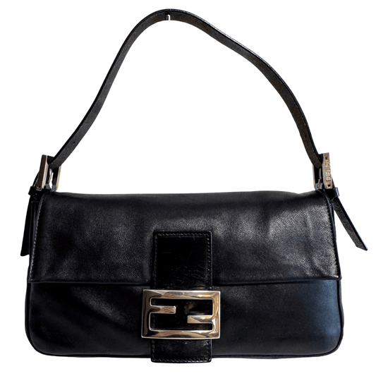 FENDI Baguette Black Leather Shoulder Bag, in , Sold by HIVE PRELOVED - Shoulder Bags, ,
