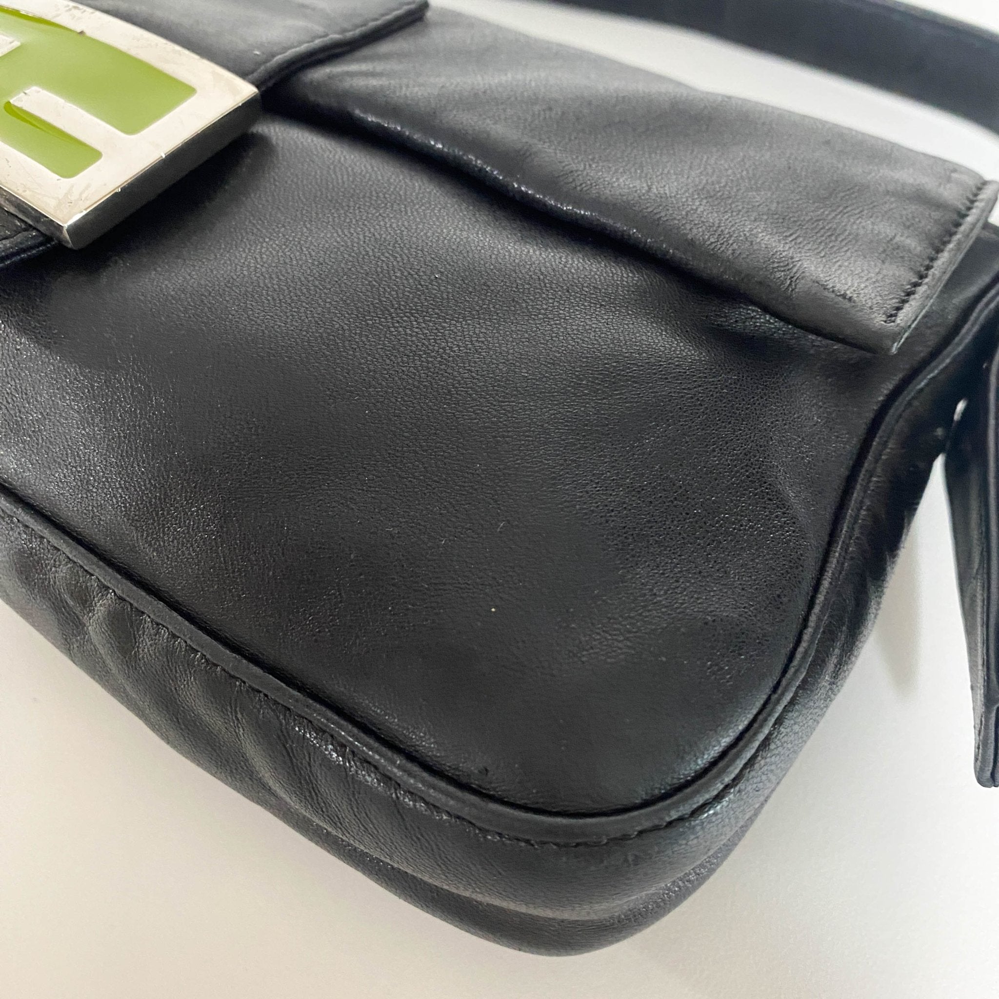 FENDI Baguette Black Leather Yellow Plated Hardware, in , Sold by HIVE PRELOVED - Shoulder Bags, ,