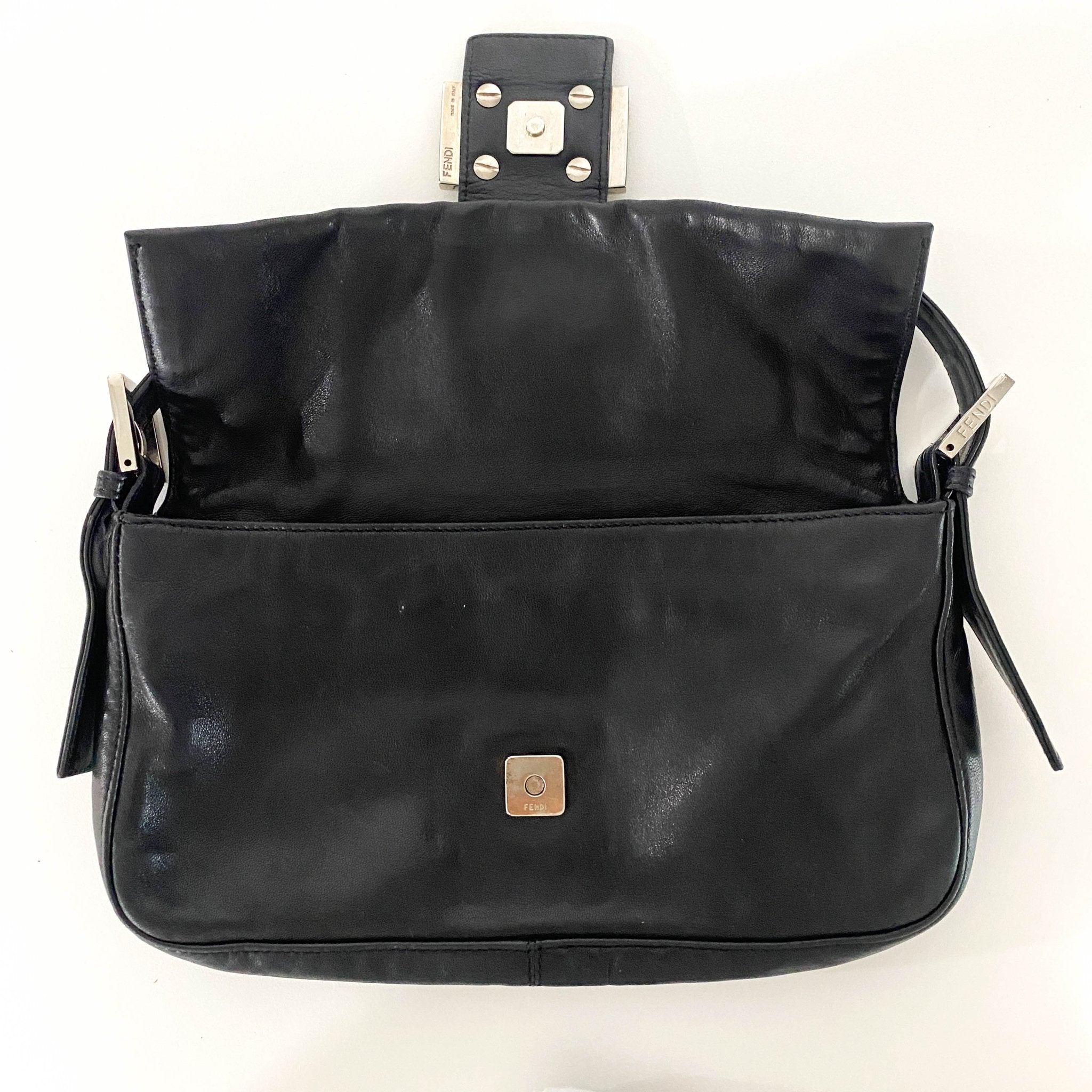 FENDI Baguette Black Leather Yellow Plated Hardware, in , Sold by HIVE PRELOVED - Shoulder Bags, ,