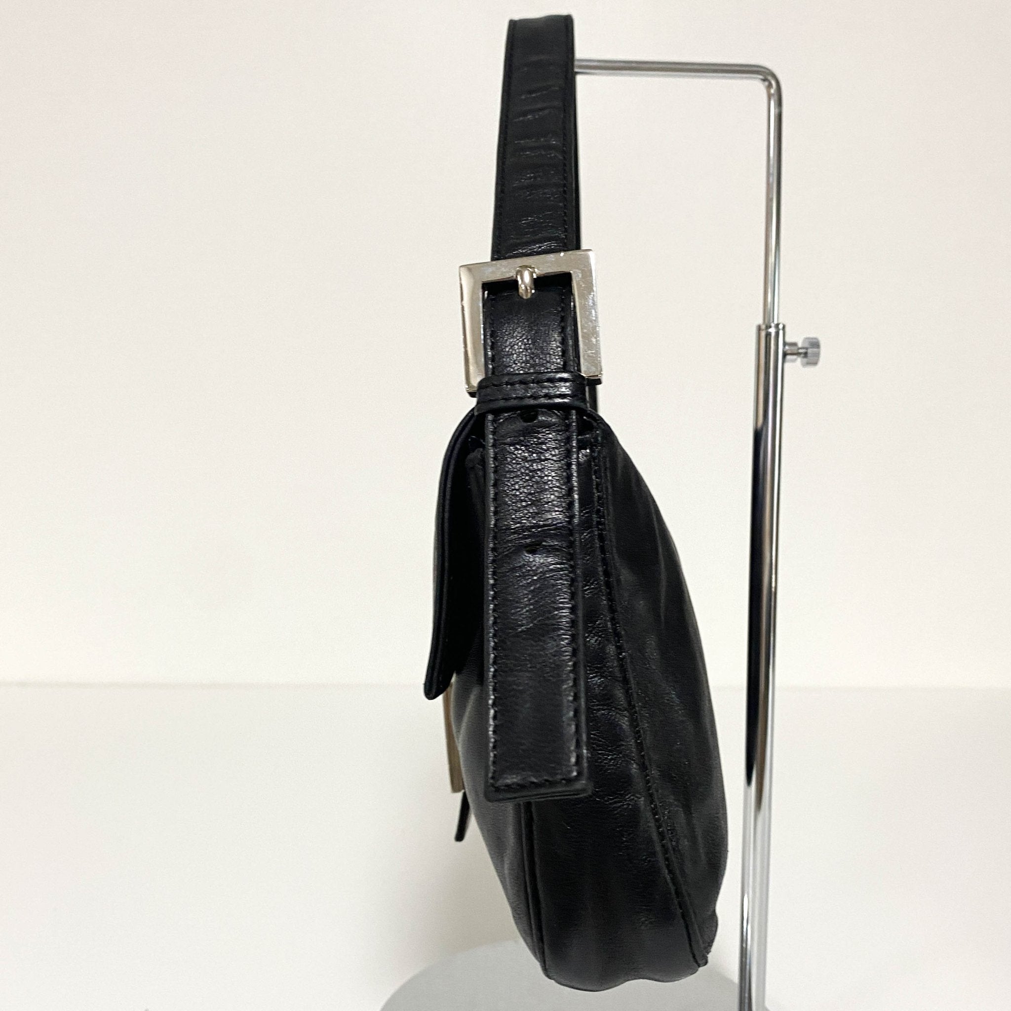 FENDI Baguette Black Leather Yellow Plated Hardware, in , Sold by HIVE PRELOVED - Shoulder Bags, ,