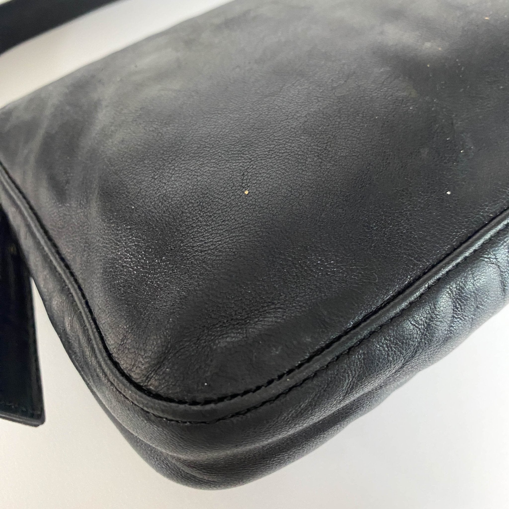 FENDI Baguette Black Leather Yellow Plated Hardware, in , Sold by HIVE PRELOVED - Shoulder Bags, ,