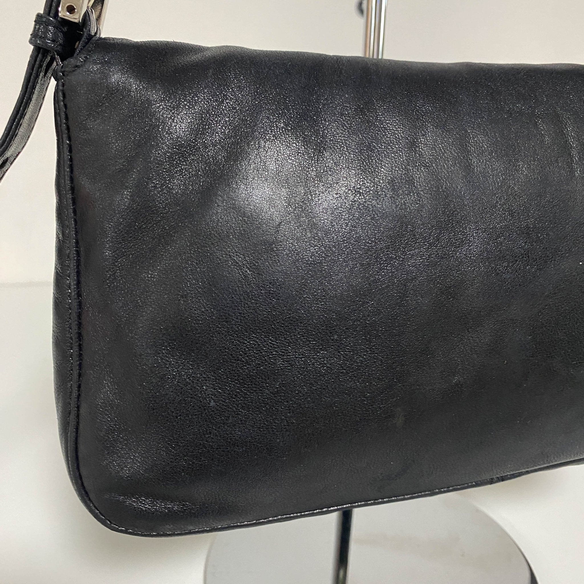 FENDI Baguette Black Leather Yellow Plated Hardware, in , Sold by HIVE PRELOVED - Shoulder Bags, ,