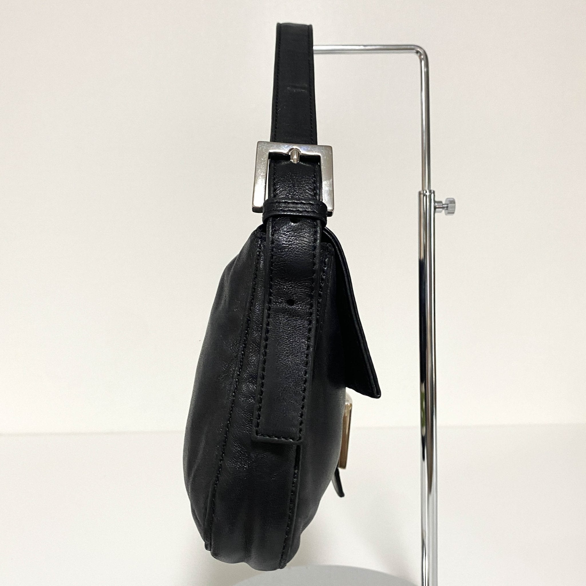 FENDI Baguette Black Leather Yellow Plated Hardware, in , Sold by HIVE PRELOVED - Shoulder Bags, ,