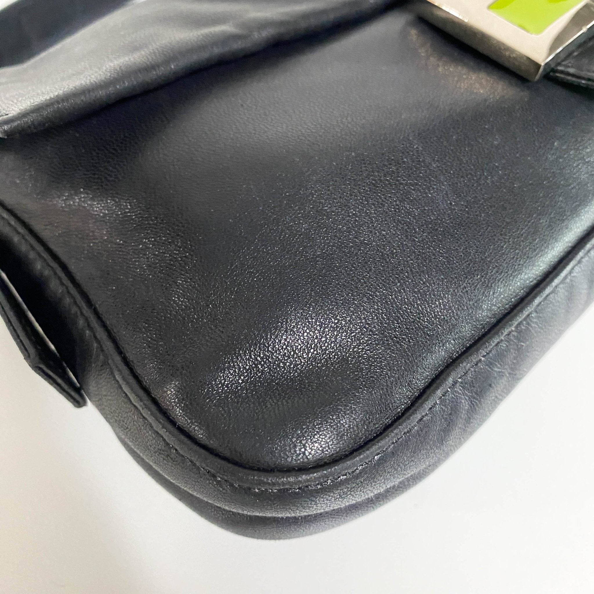 FENDI Baguette Black Leather Yellow Plated Hardware, in , Sold by HIVE PRELOVED - Shoulder Bags, ,