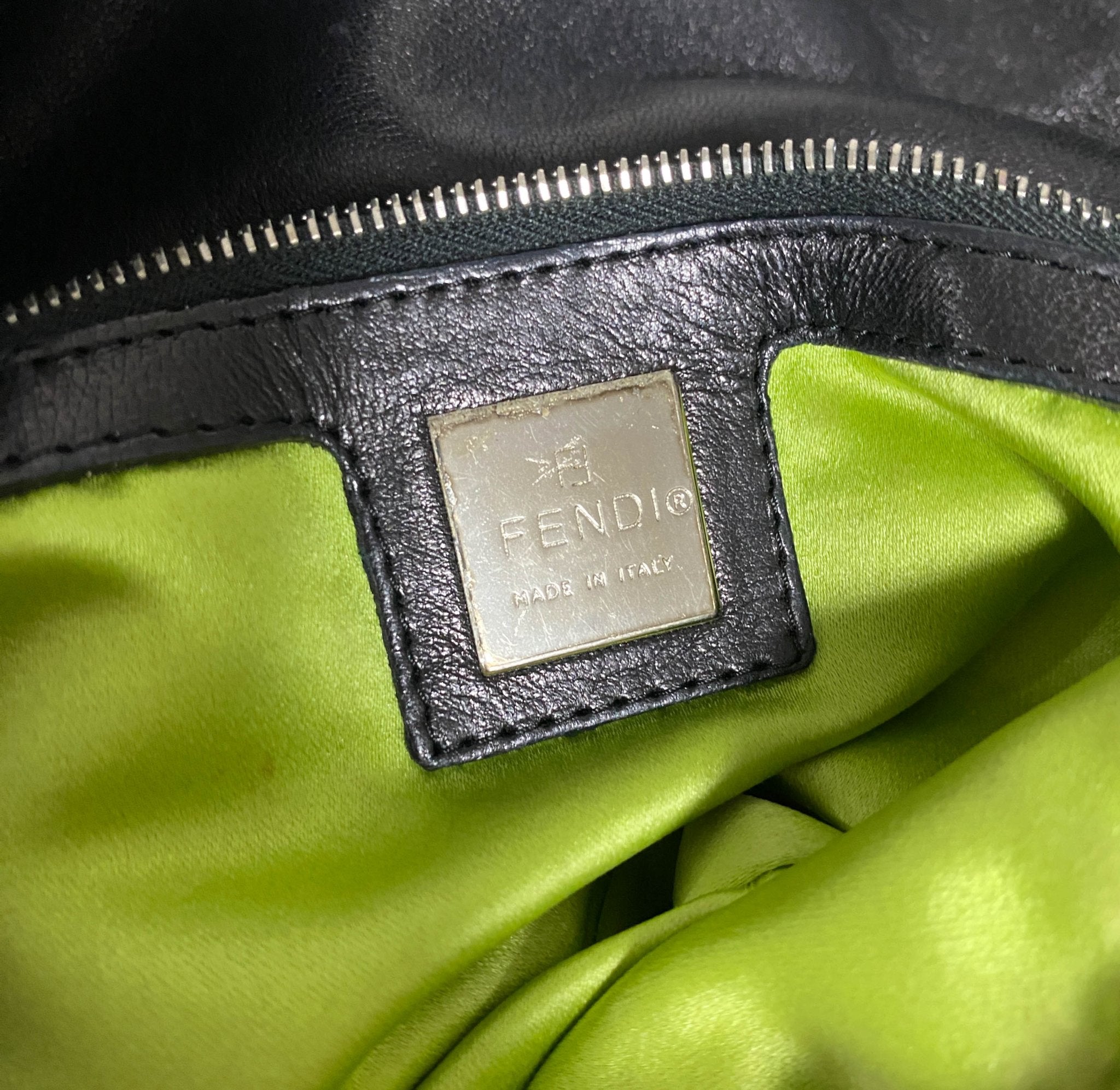 FENDI Baguette Black Leather Yellow Plated Hardware, in , Sold by HIVE PRELOVED - Shoulder Bags, ,