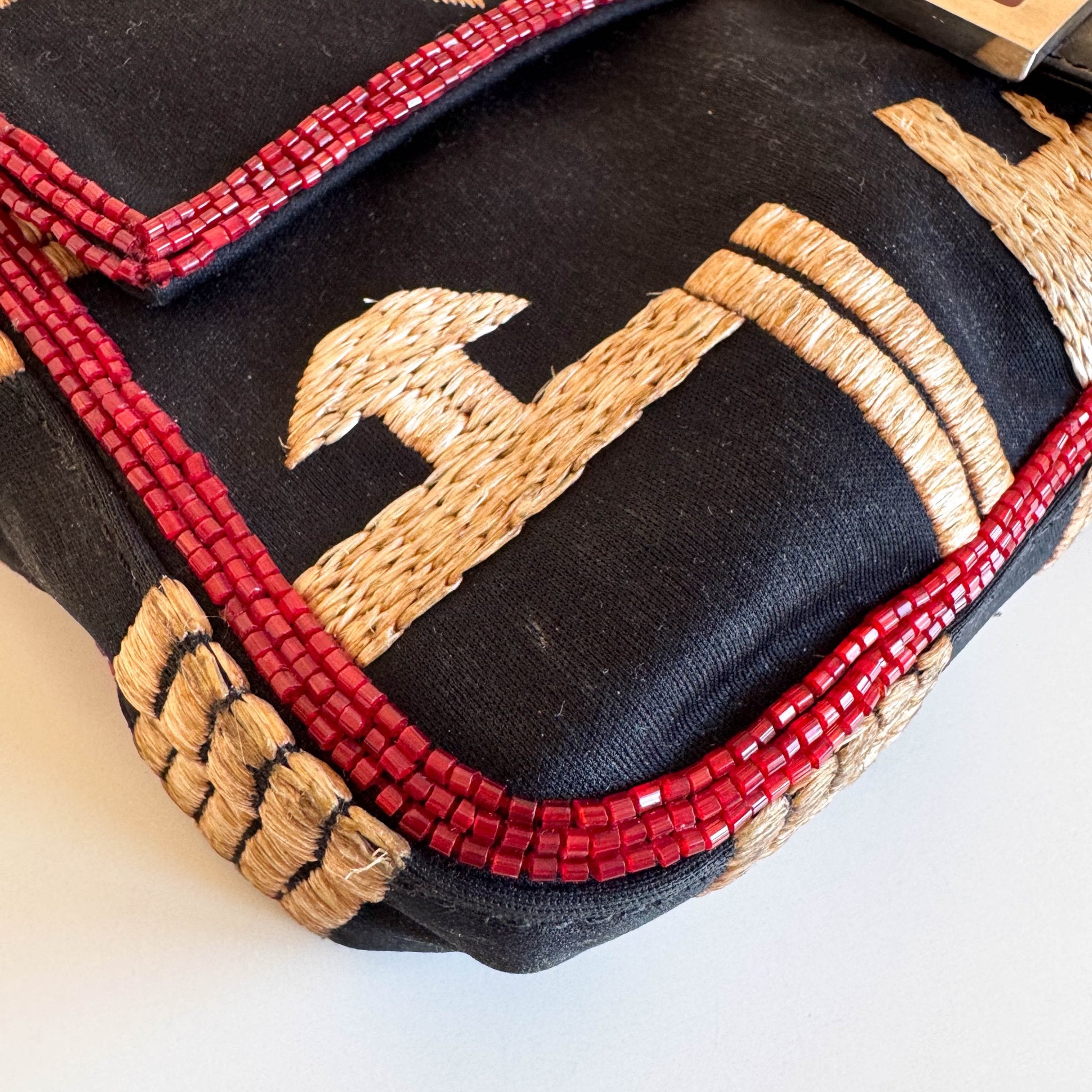 FENDI Baguette Black Neoprene Raffia Shoulder Bag, in , Sold by HIVE PRELOVED - Shoulder Bags, ,