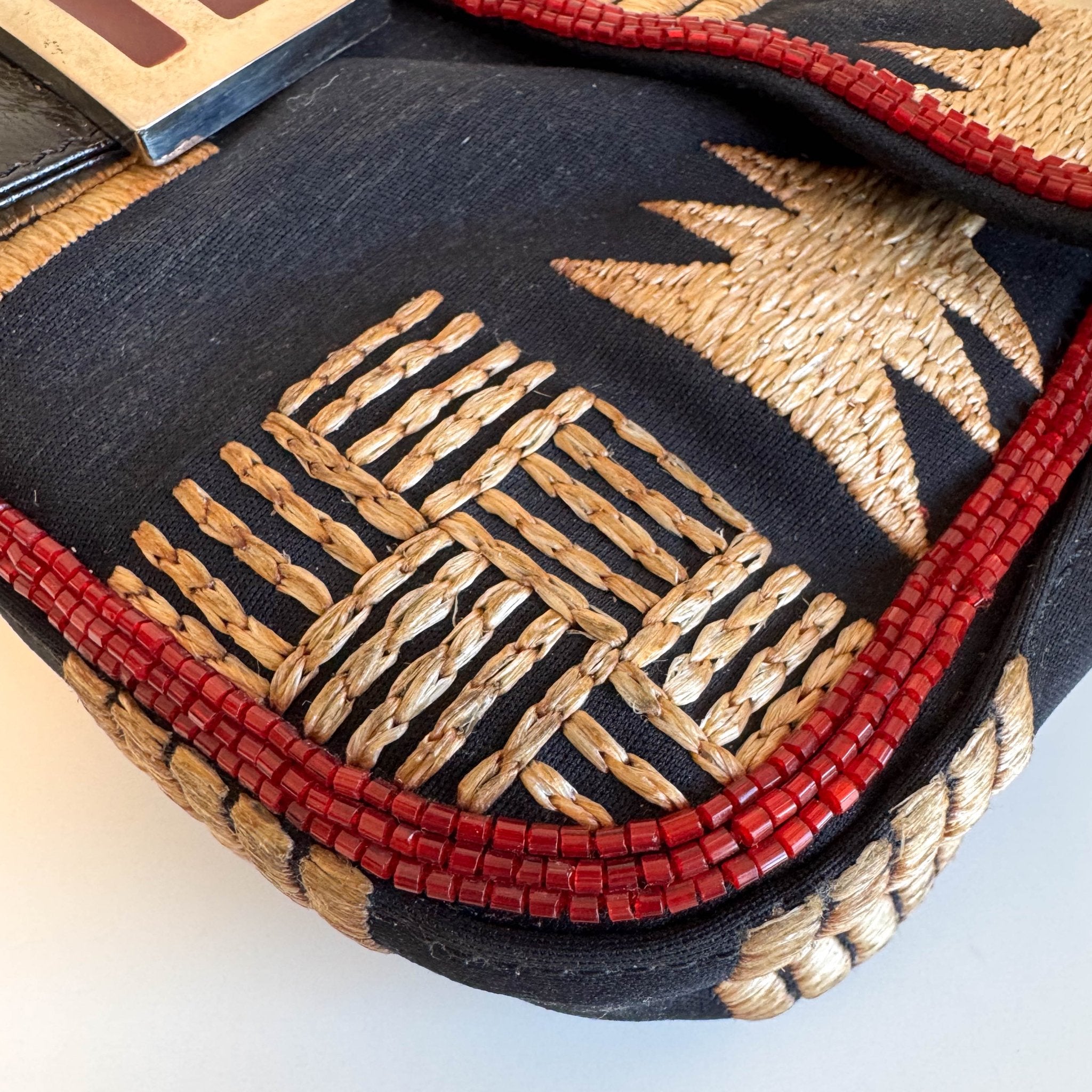 FENDI Baguette Black Neoprene Raffia Shoulder Bag, in , Sold by HIVE PRELOVED - Shoulder Bags, ,