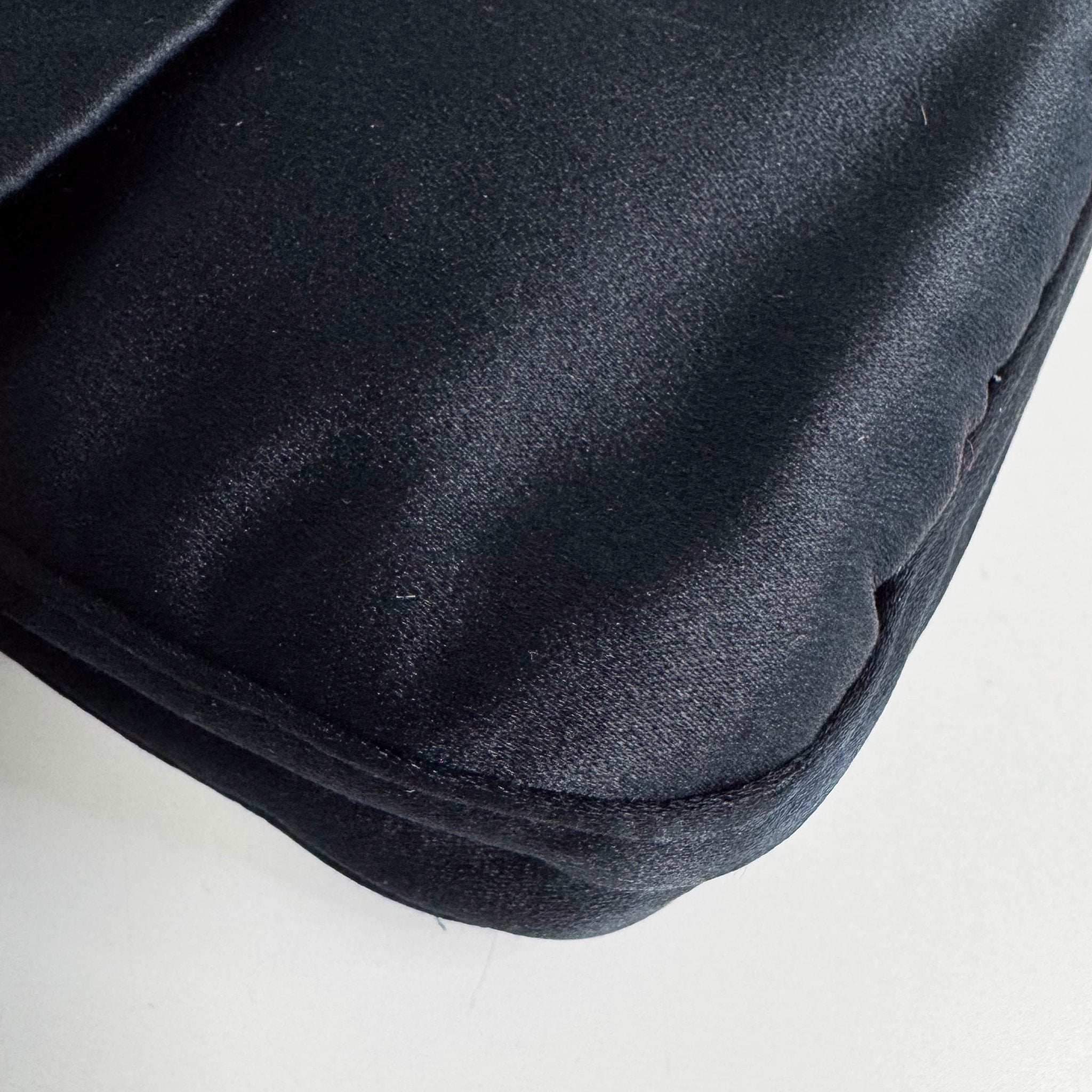 FENDI Baguette Black Satin Shoulder Bag with Rhinestone Hardware, in , Sold by HIVE PRELOVED - Shoulder Bags, ,