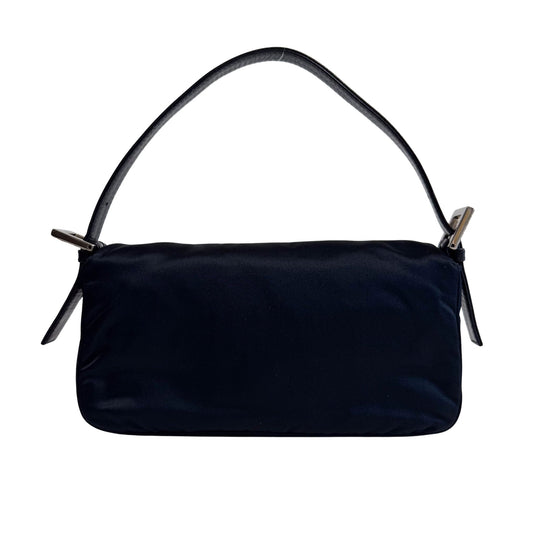 FENDI Baguette Black Satin Shoulder Bag with Rhinestone Hardware, in , Sold by HIVE PRELOVED - Shoulder Bags, ,