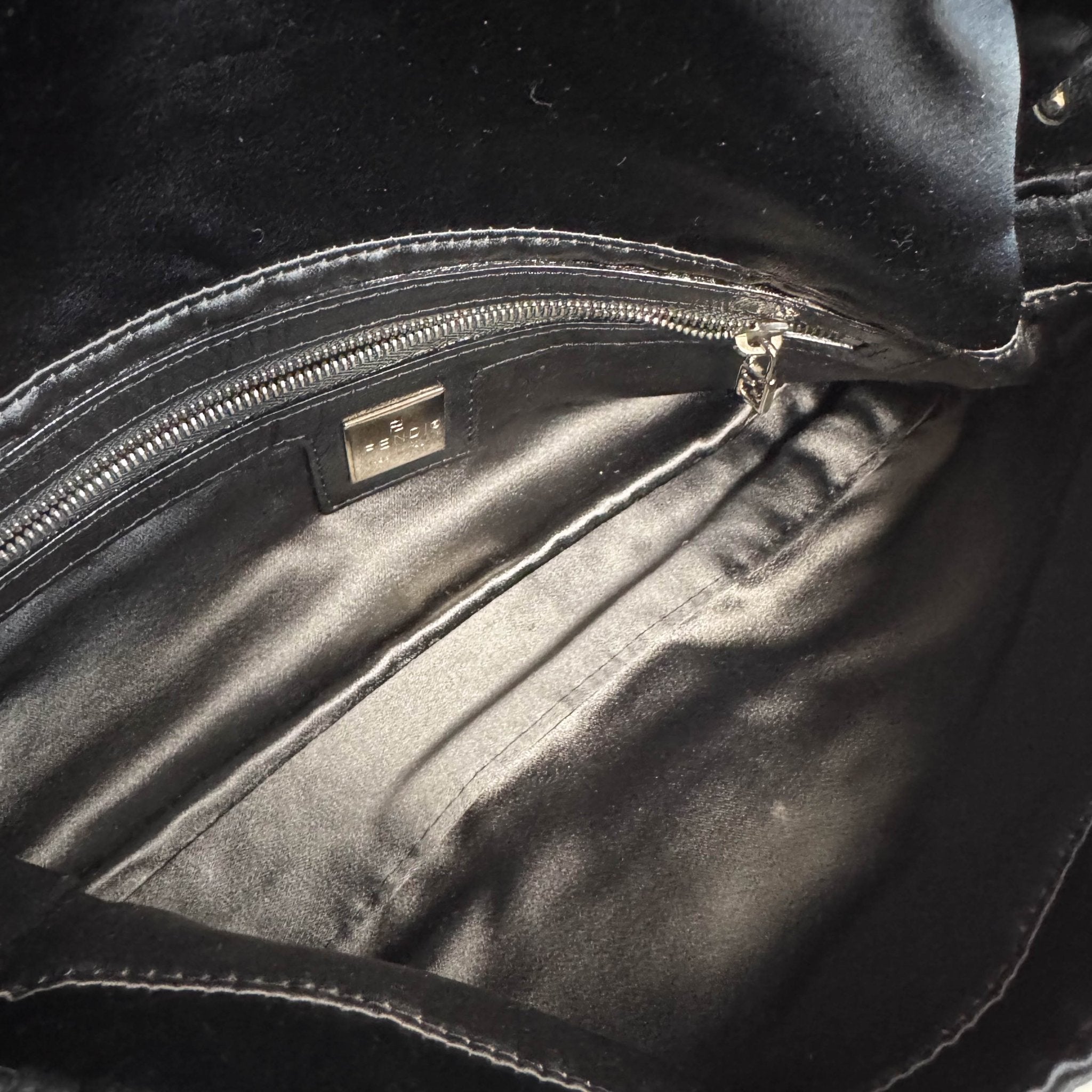 FENDI Baguette Black Satin Shoulder Bag with Rhinestone Hardware, in , Sold by HIVE PRELOVED - Shoulder Bags, ,