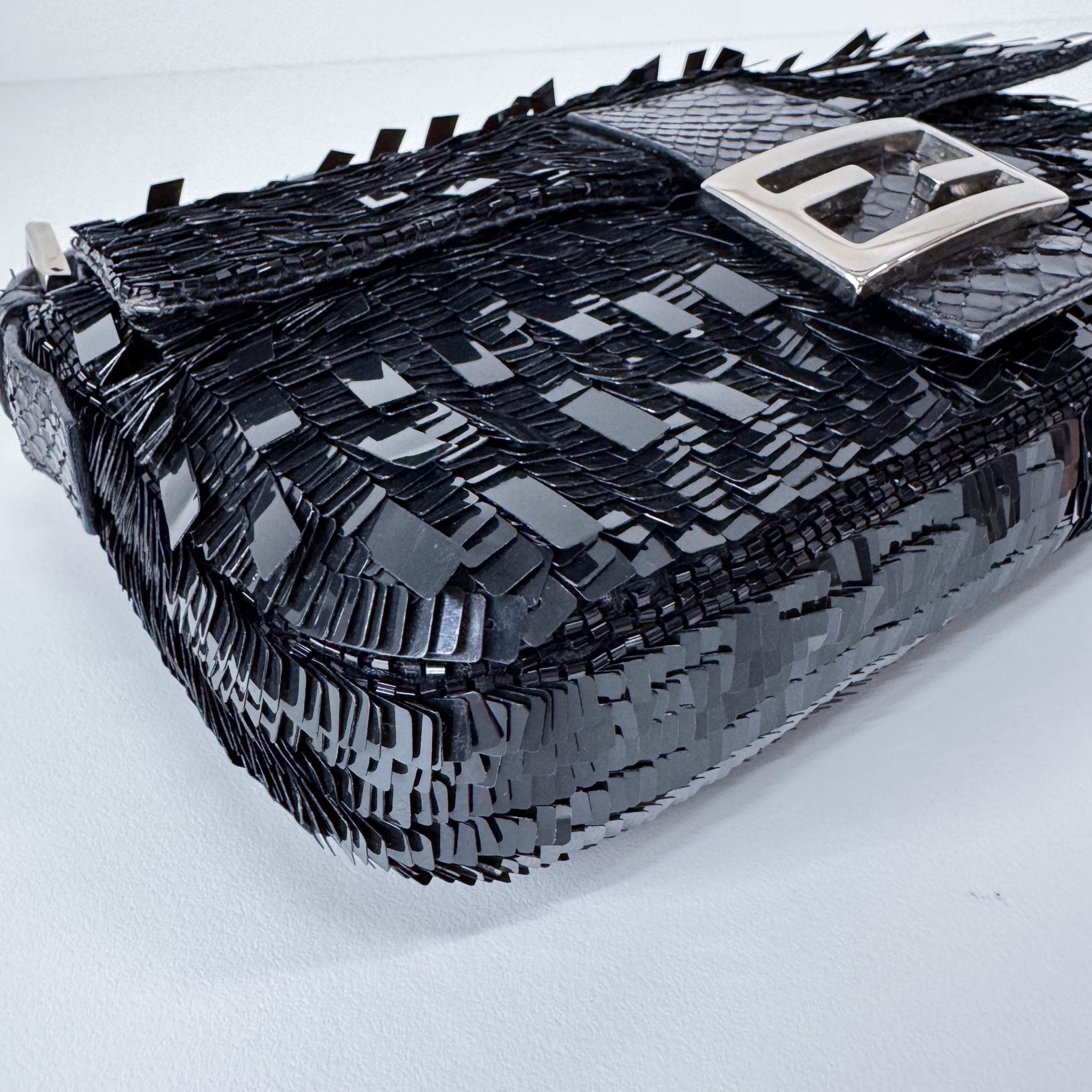FENDI Baguette Black Sequin Shoulder Bag, in , Sold by HIVE PRELOVED - Shoulder Bags, ,