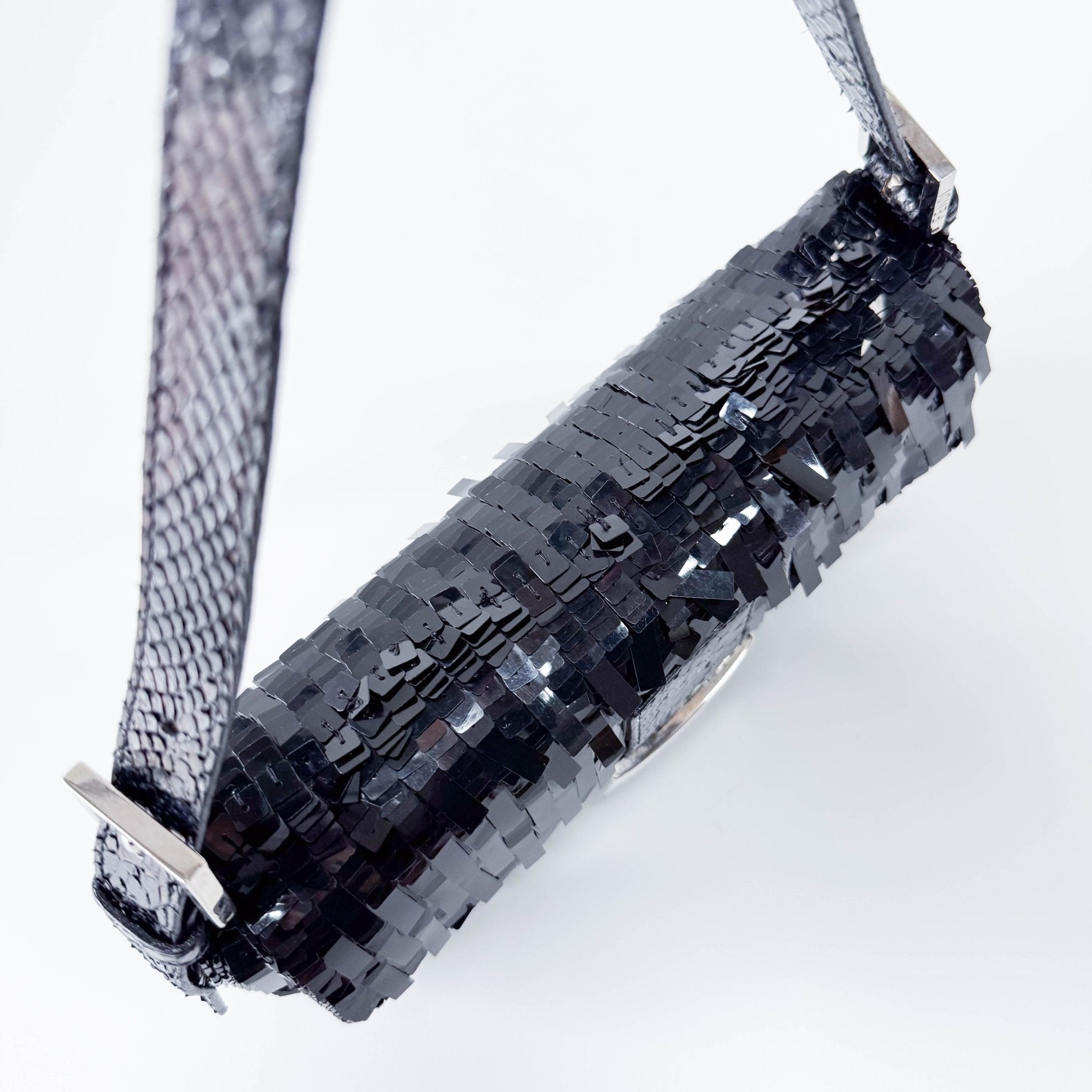 FENDI Baguette Black Sequin Shoulder Bag, in , Sold by HIVE PRELOVED - Shoulder Bags, ,