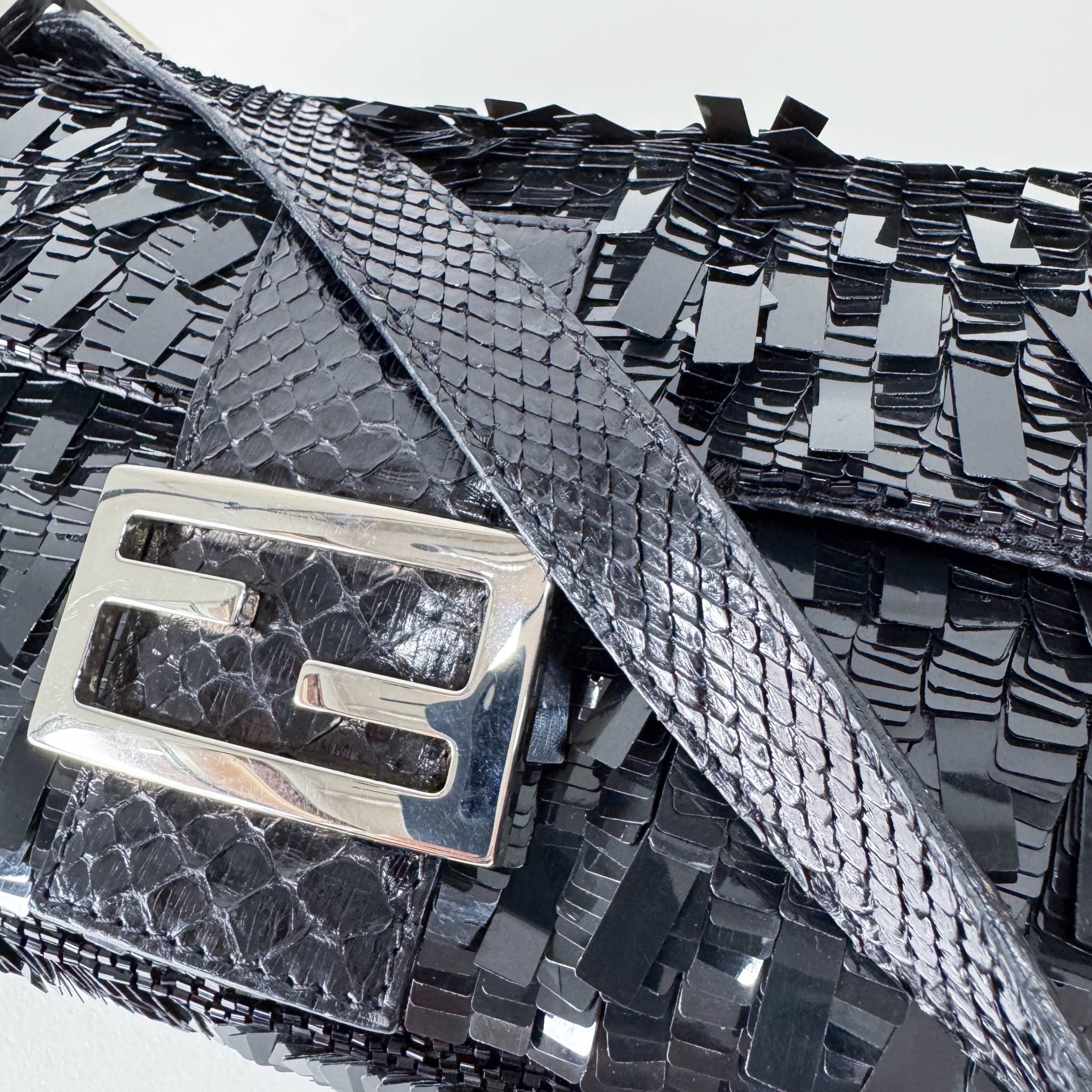 FENDI Baguette Black Sequin Shoulder Bag, in , Sold by HIVE PRELOVED - Shoulder Bags, ,