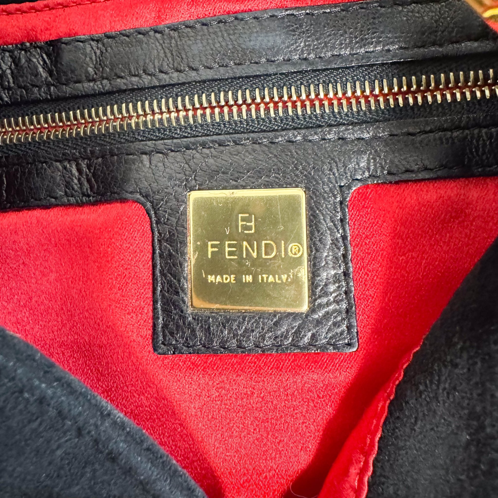 FENDI Baguette Black Suede Gold Hardware Shoulder Bag, in , Sold by HIVE PRELOVED - Shoulder Bags, ,