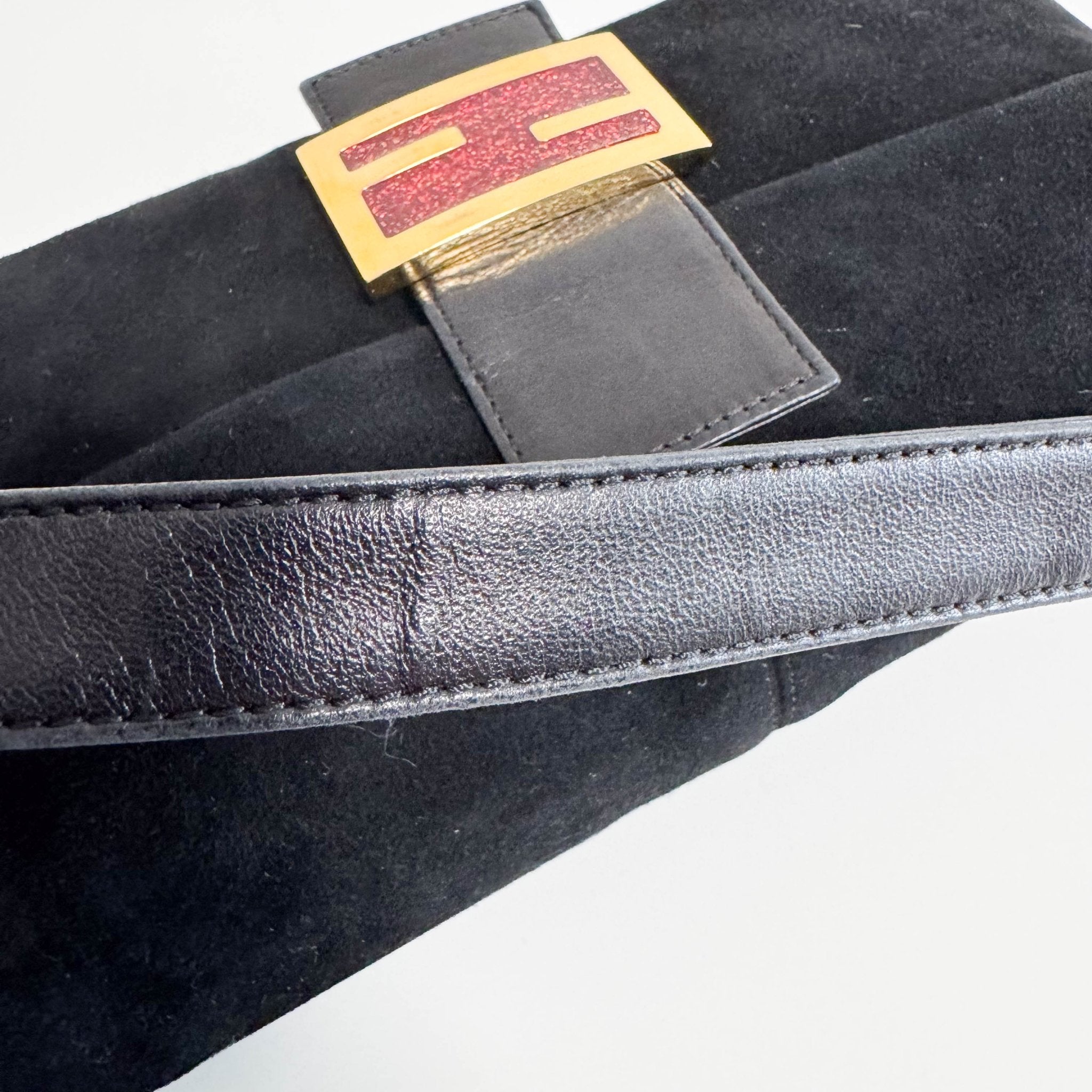 FENDI Baguette Black Suede Gold Hardware Shoulder Bag, in , Sold by HIVE PRELOVED - Shoulder Bags, ,