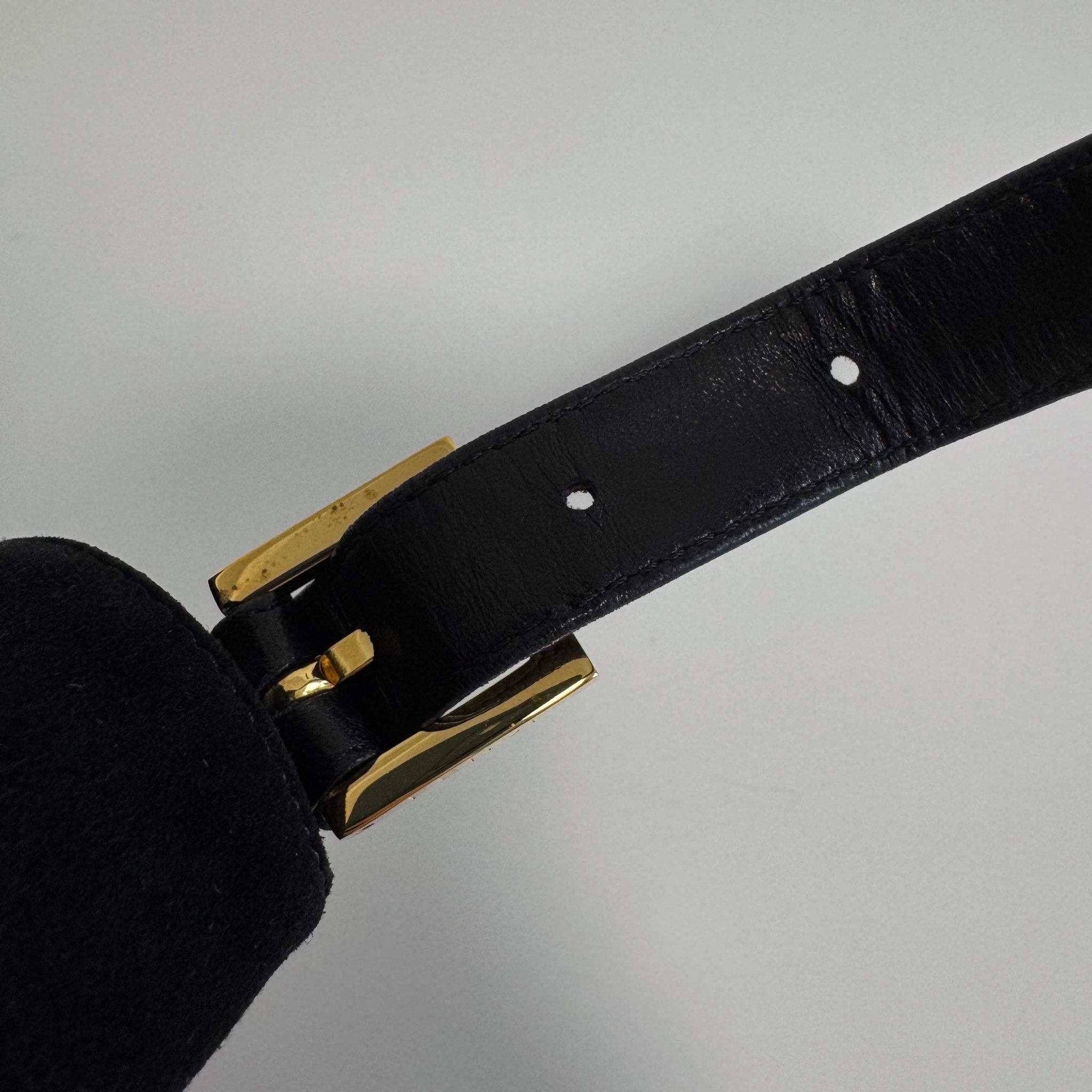 FENDI Baguette Black Suede Gold Hardware Shoulder Bag, in , Sold by HIVE PRELOVED - Shoulder Bags, ,