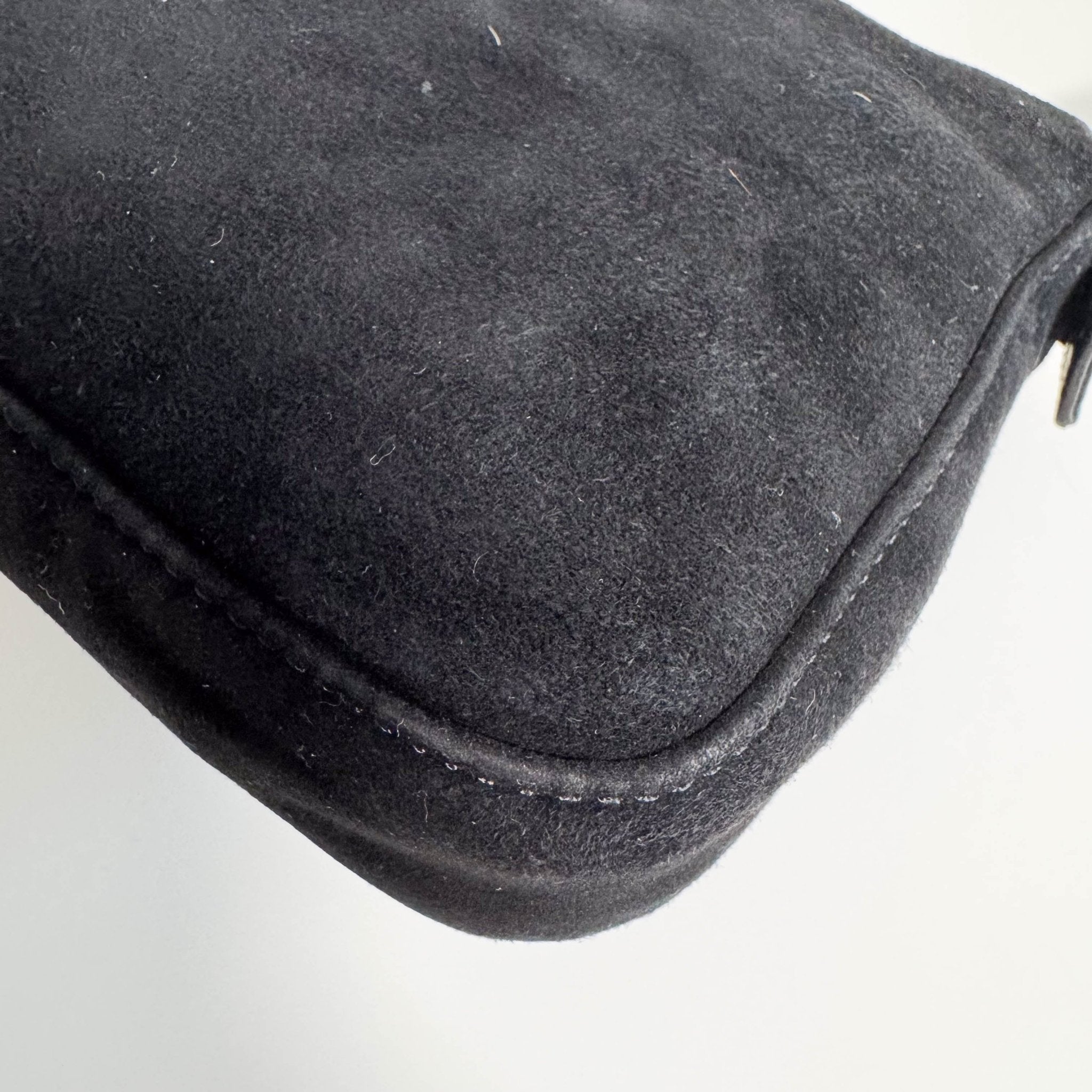 FENDI Baguette Black Suede Gold Hardware Shoulder Bag, in , Sold by HIVE PRELOVED - Shoulder Bags, ,