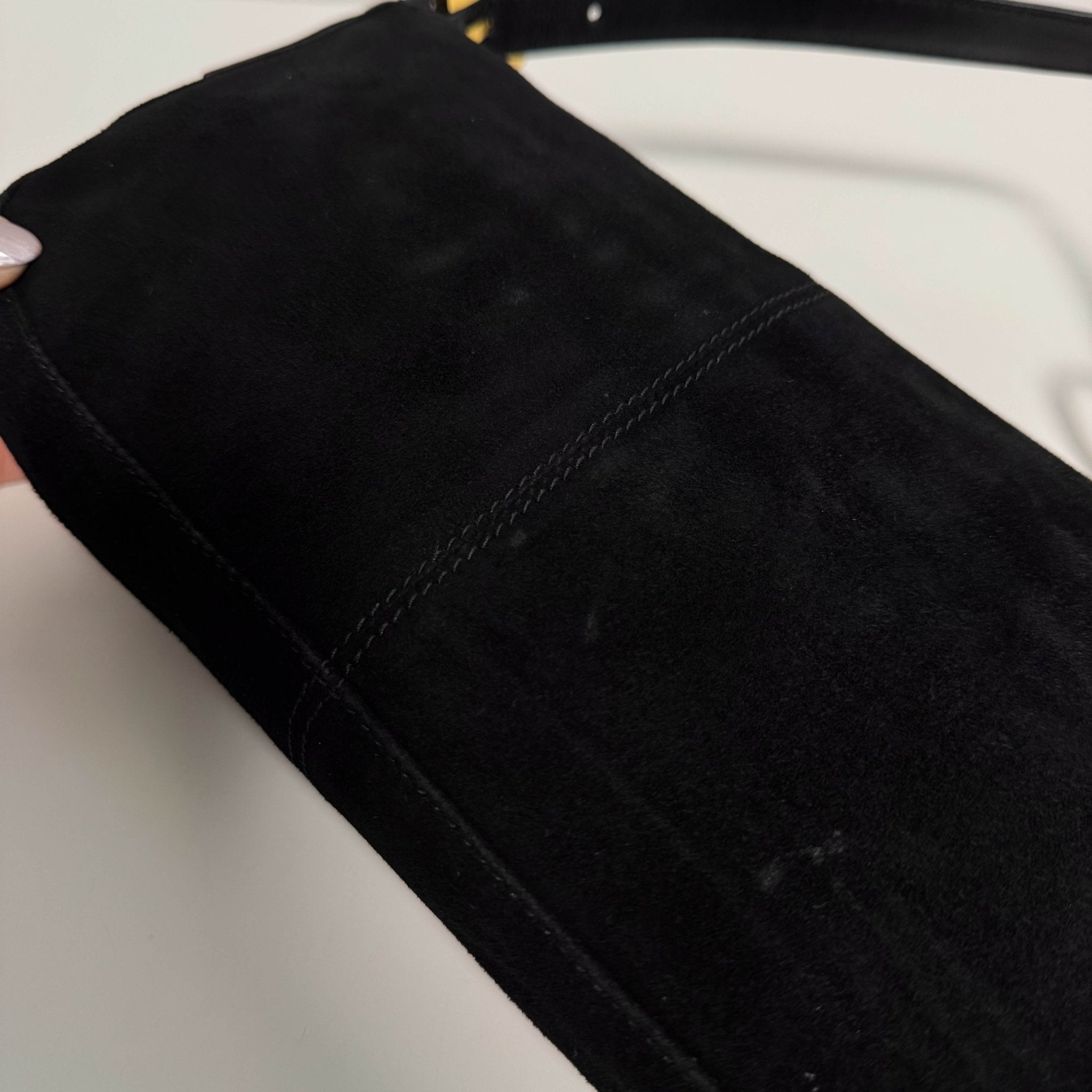 FENDI Baguette Black Suede Shoulder Bag, in , Sold by HIVE PRELOVED - Shoulder Bags, ,