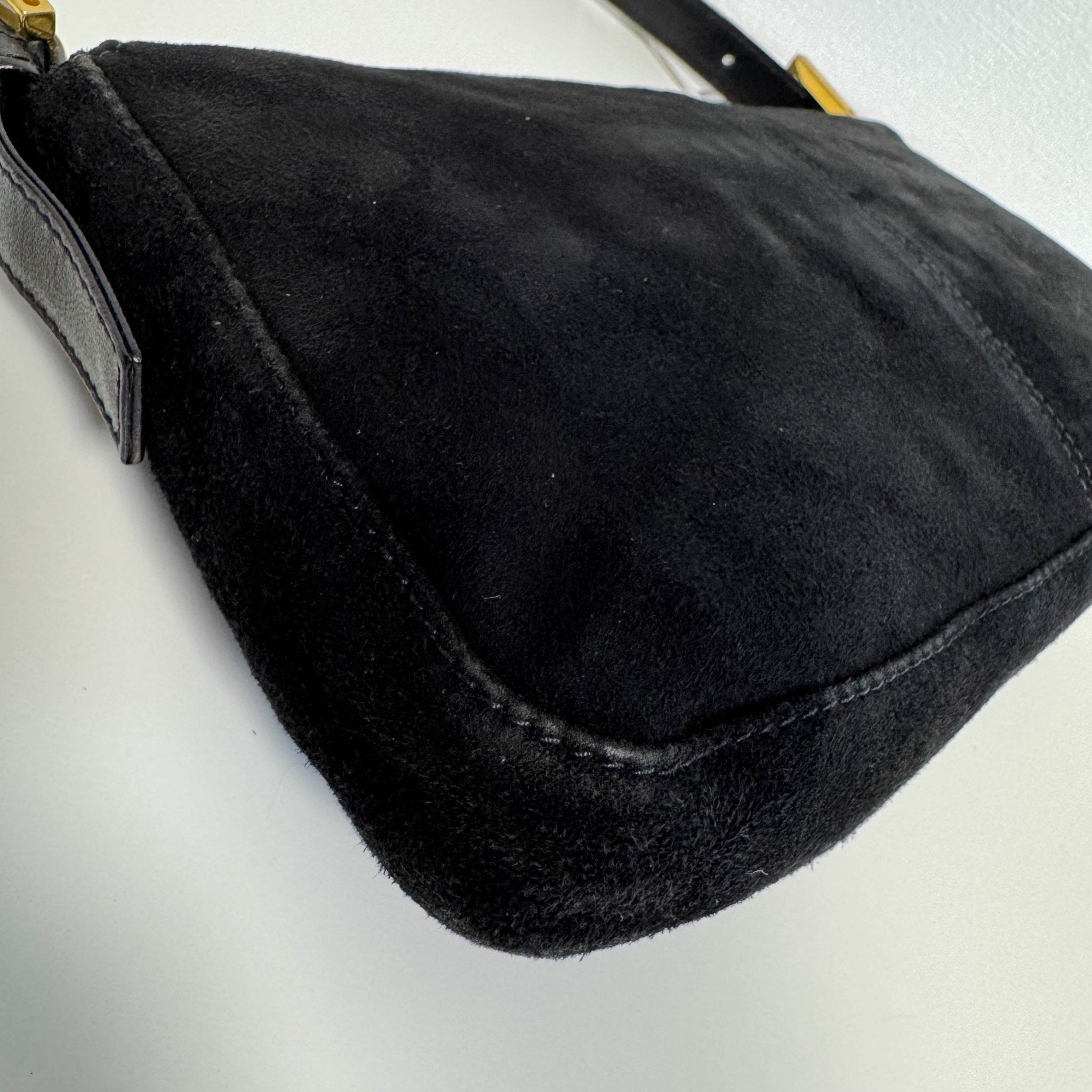 FENDI Baguette Black Suede Shoulder Bag, in , Sold by HIVE PRELOVED - Shoulder Bags, ,