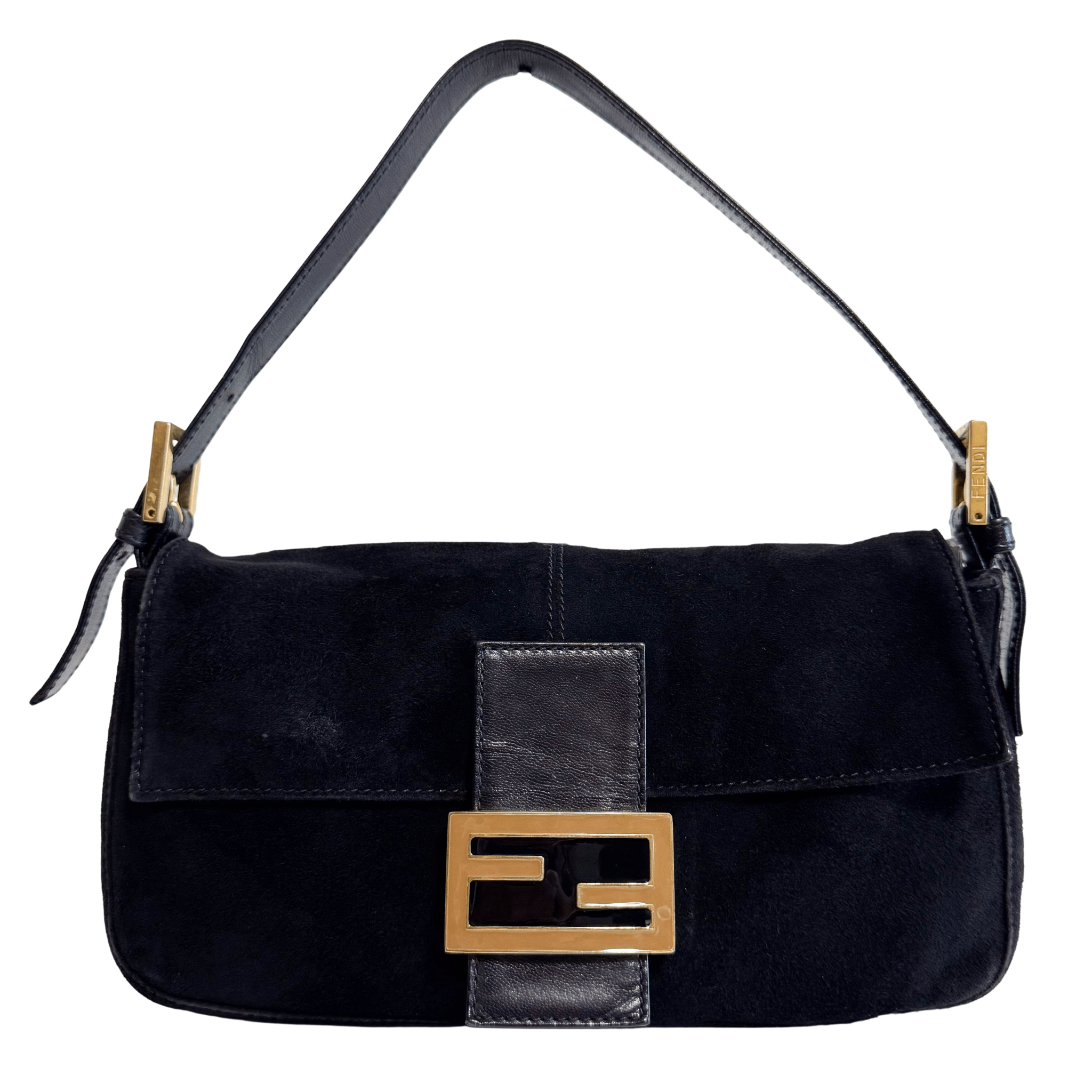 FENDI Baguette Black Suede Shoulder Bag, in , Sold by HIVE PRELOVED - Shoulder Bags, ,