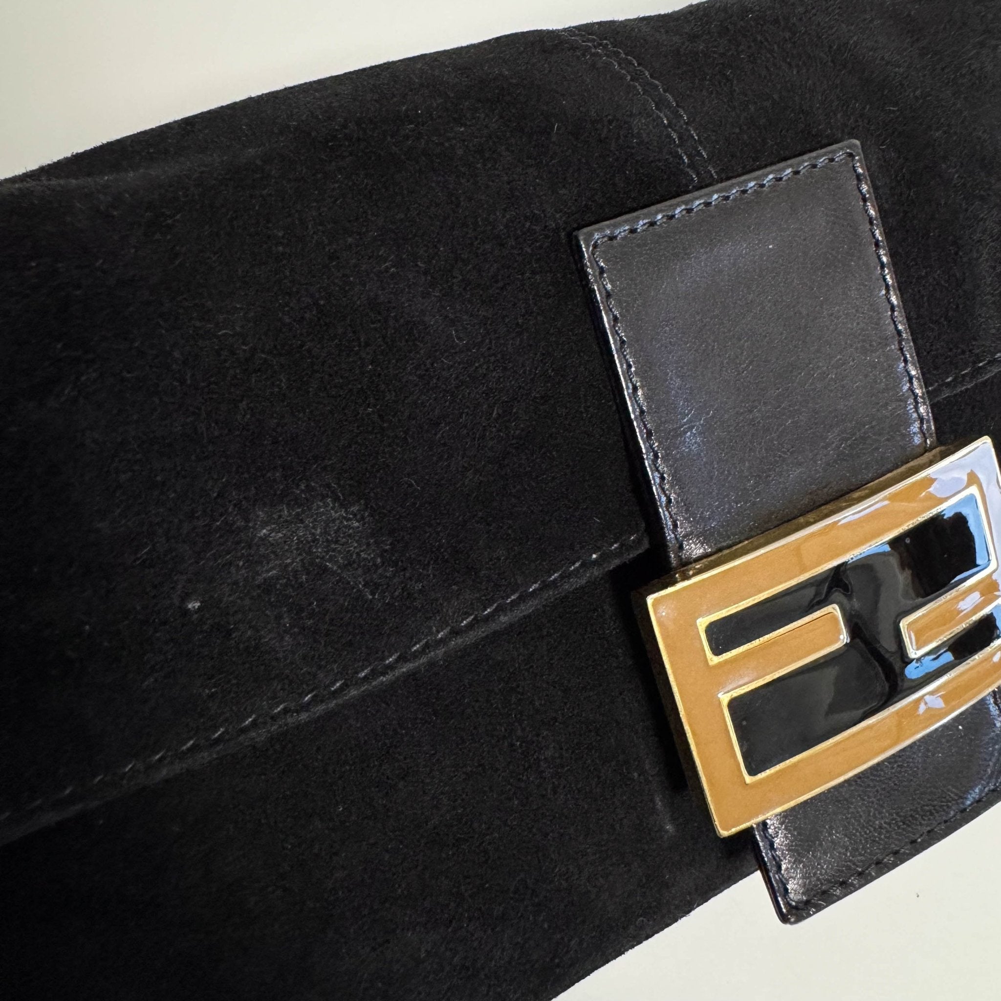 FENDI Baguette Black Suede Shoulder Bag, in , Sold by HIVE PRELOVED - Shoulder Bags, ,