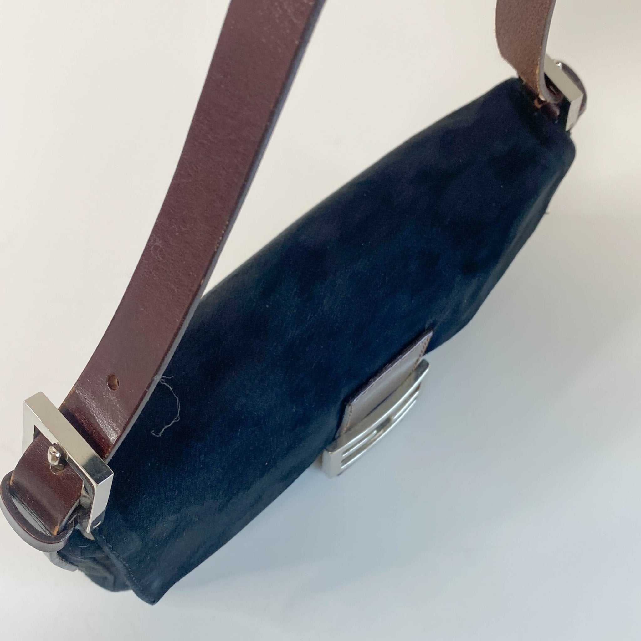 FENDI Baguette Black Suede Shoulder Bag, in , Sold by HIVE PRELOVED - Shoulder Bags, ,