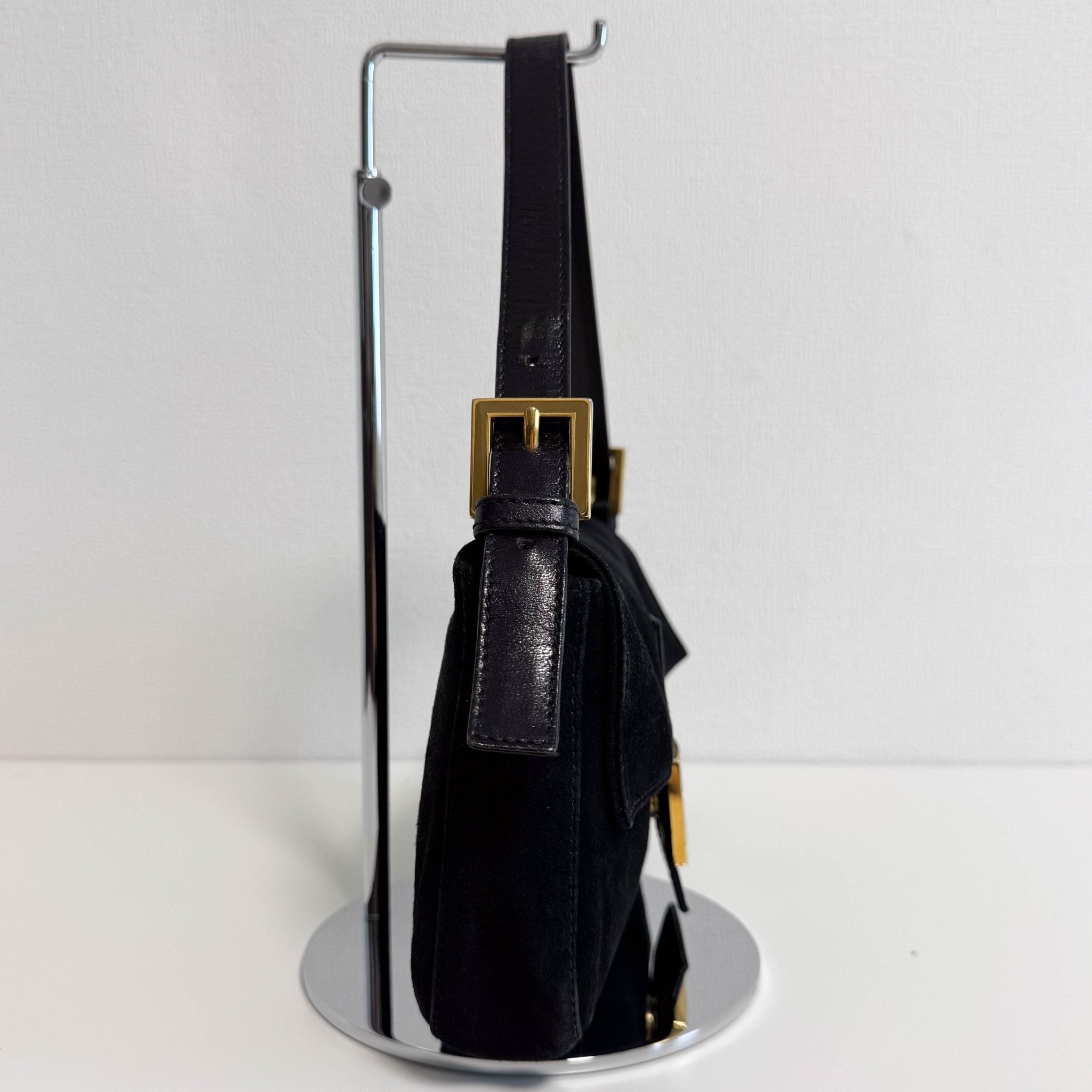 FENDI Baguette Black Suede Shoulder Bag, in , Sold by HIVE PRELOVED - Shoulder Bags, ,