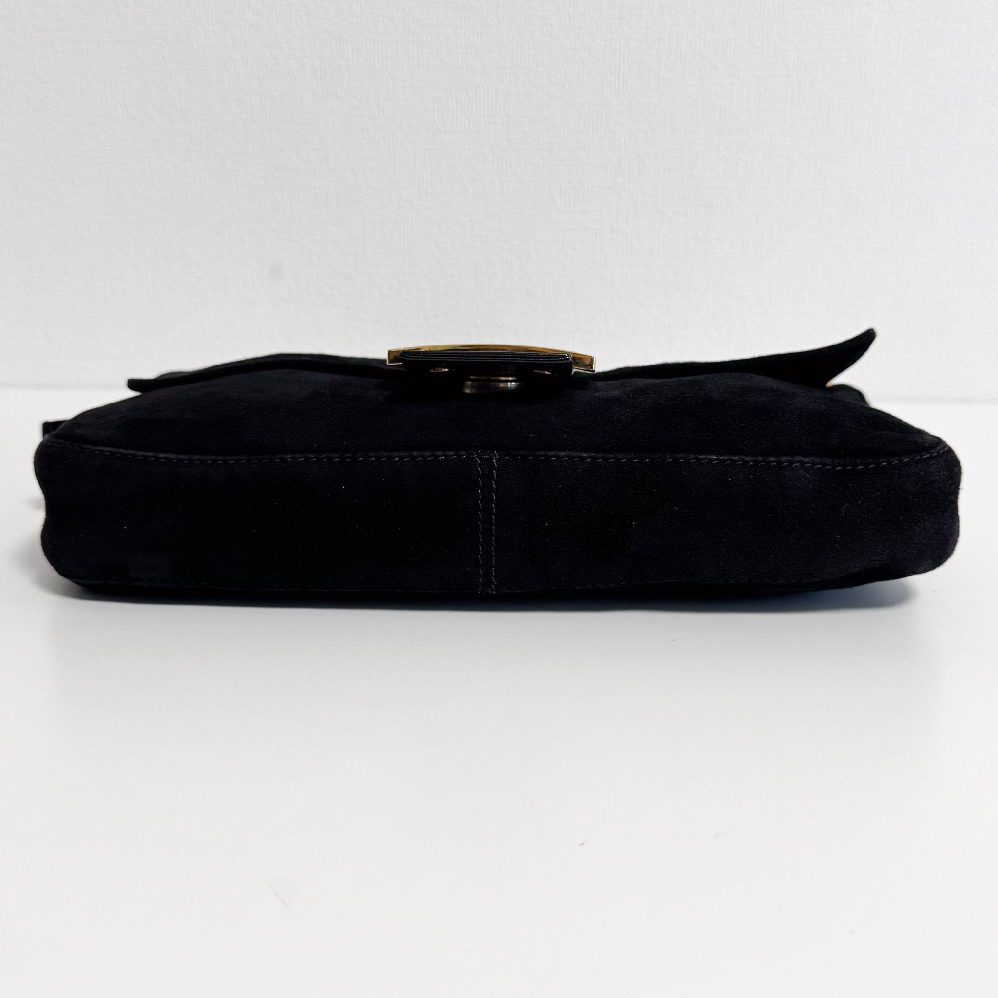 FENDI Baguette Black Suede Shoulder Bag, in , Sold by HIVE PRELOVED - Shoulder Bags, ,