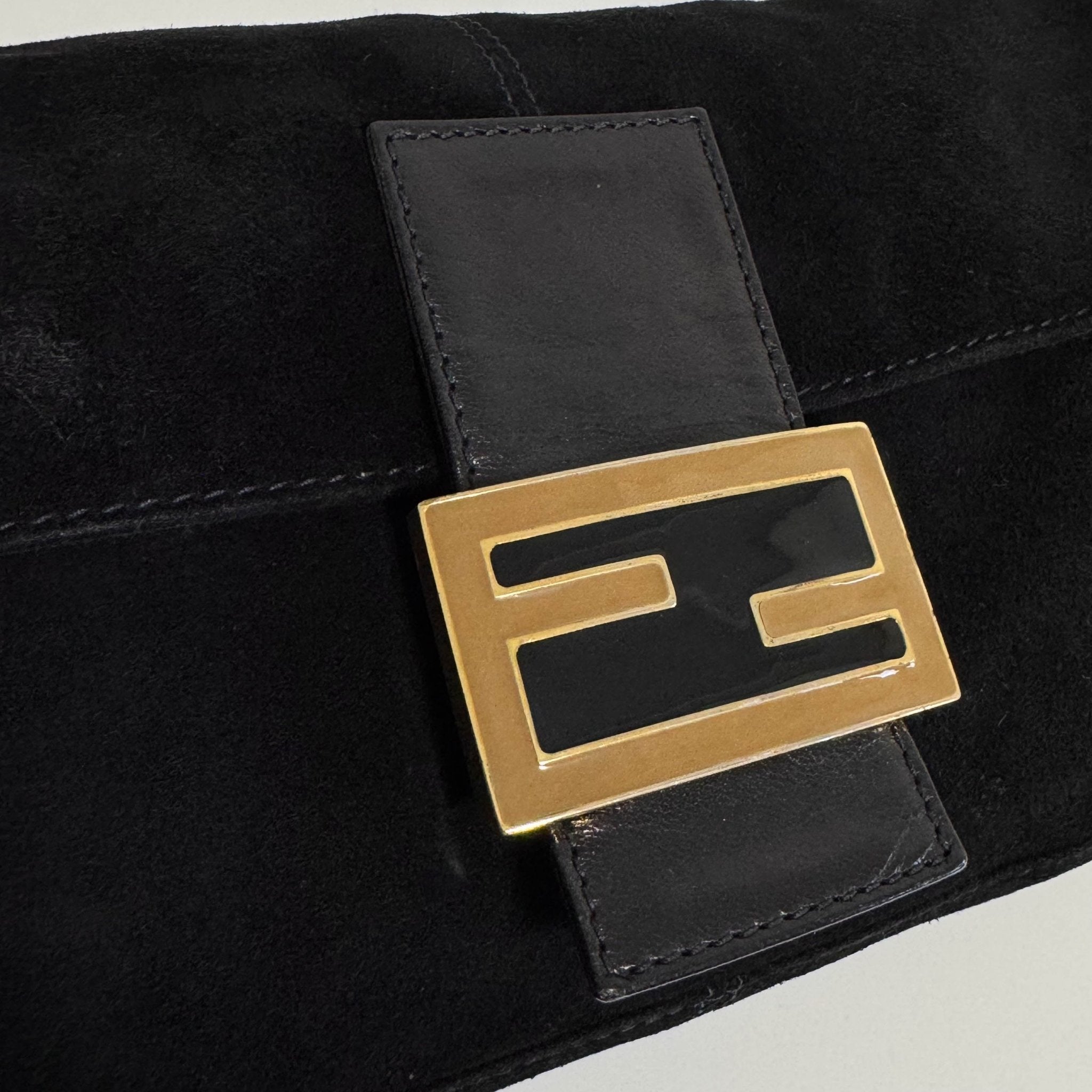FENDI Baguette Black Suede Shoulder Bag, in , Sold by HIVE PRELOVED - Shoulder Bags, ,