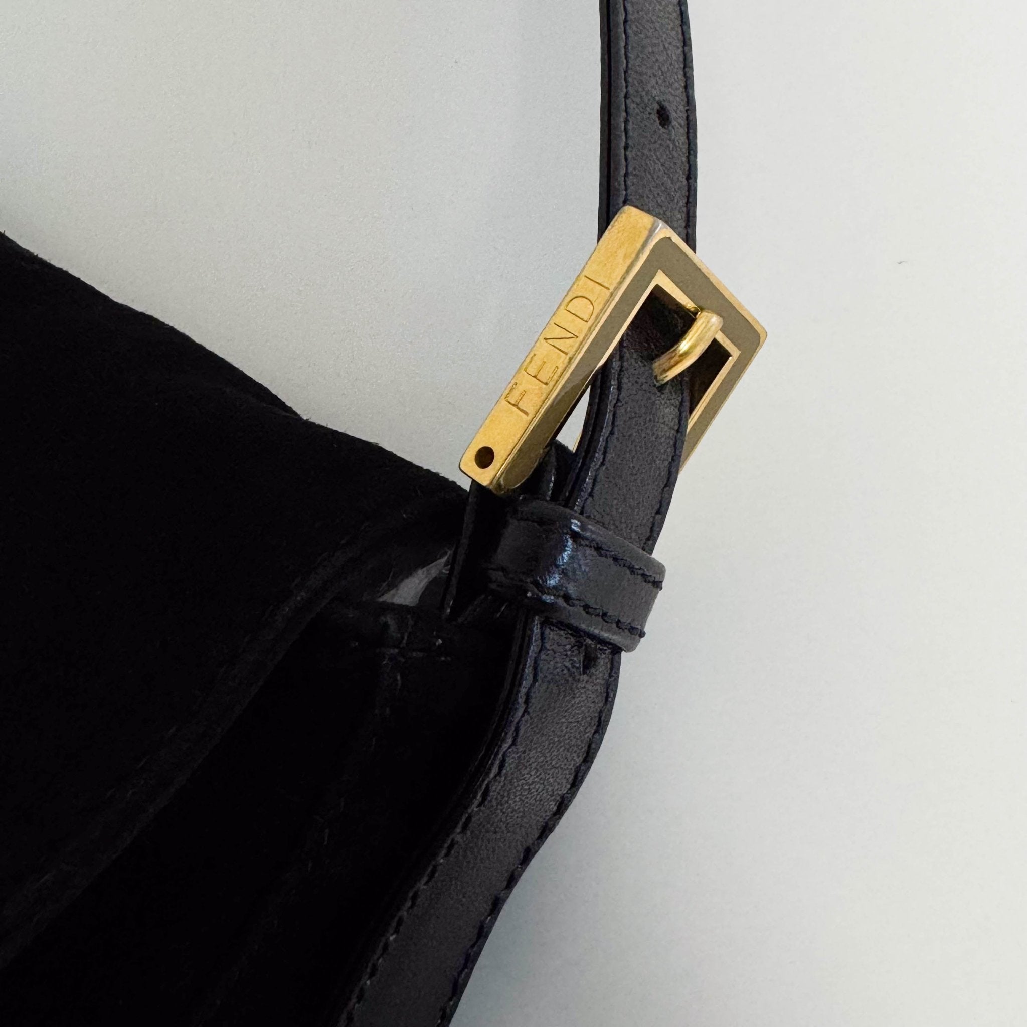 FENDI Baguette Black Suede Shoulder Bag, in , Sold by HIVE PRELOVED - Shoulder Bags, ,