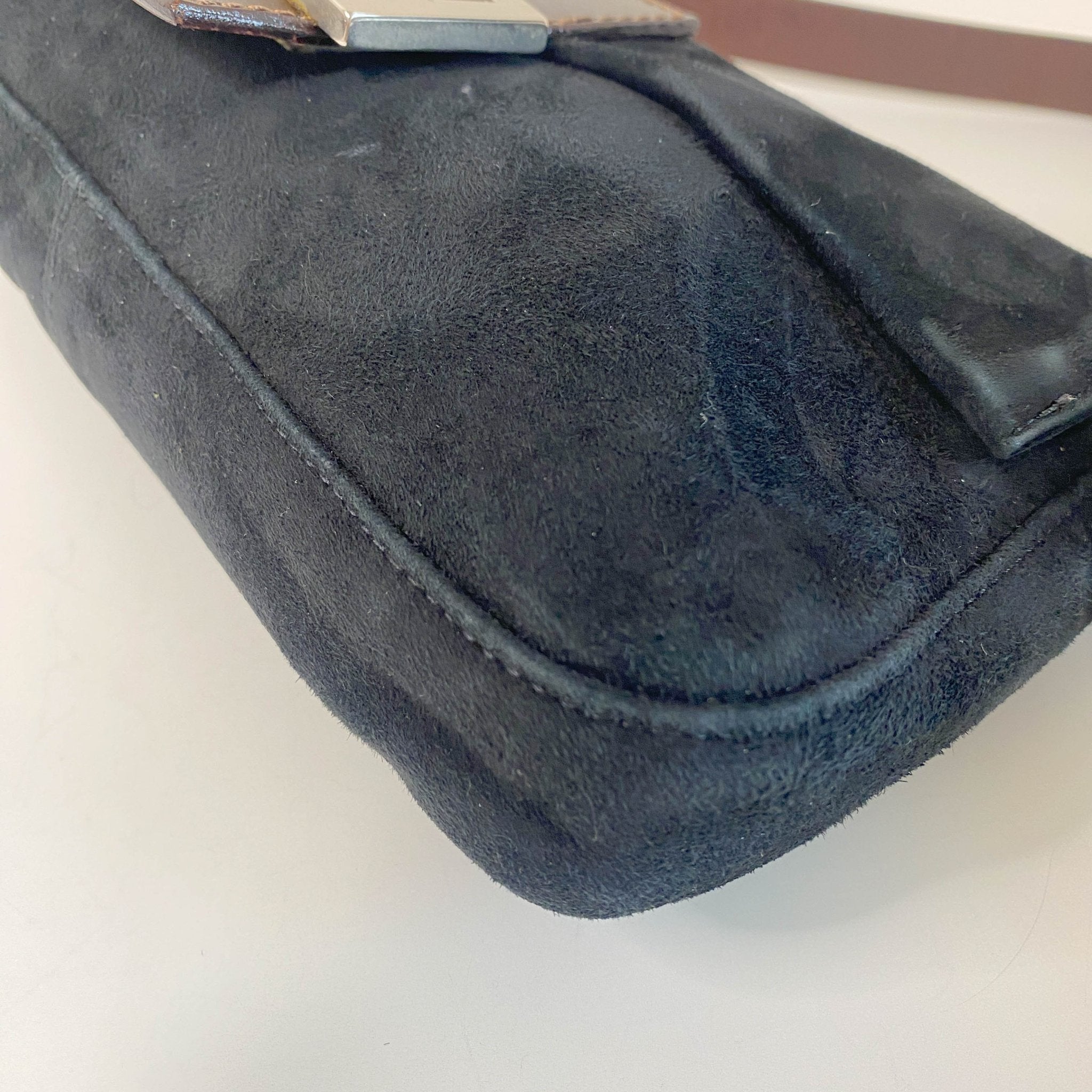 FENDI Baguette Black Suede Shoulder Bag, in , Sold by HIVE PRELOVED - Shoulder Bags, ,