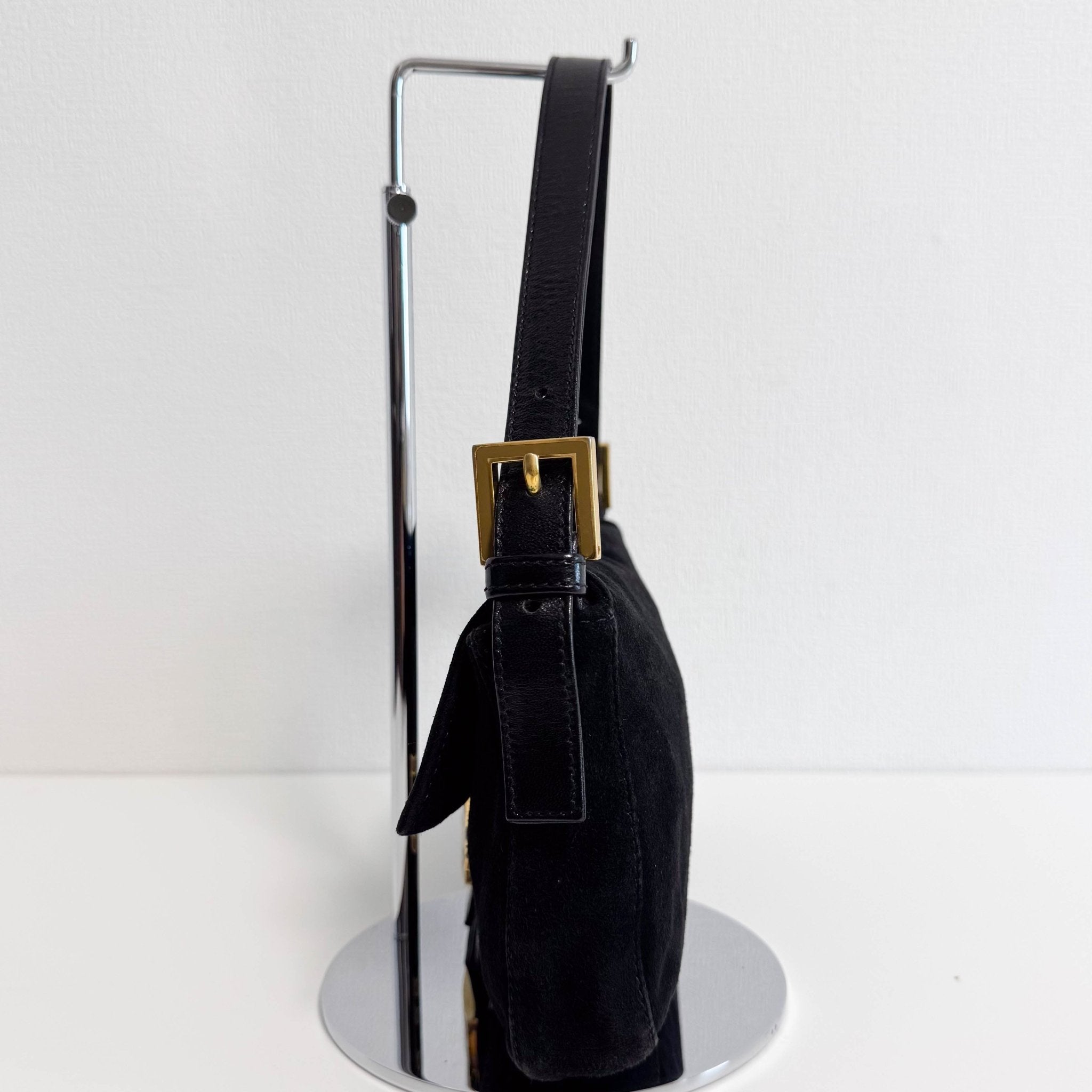 FENDI Baguette Black Suede Shoulder Bag, in , Sold by HIVE PRELOVED - Shoulder Bags, ,