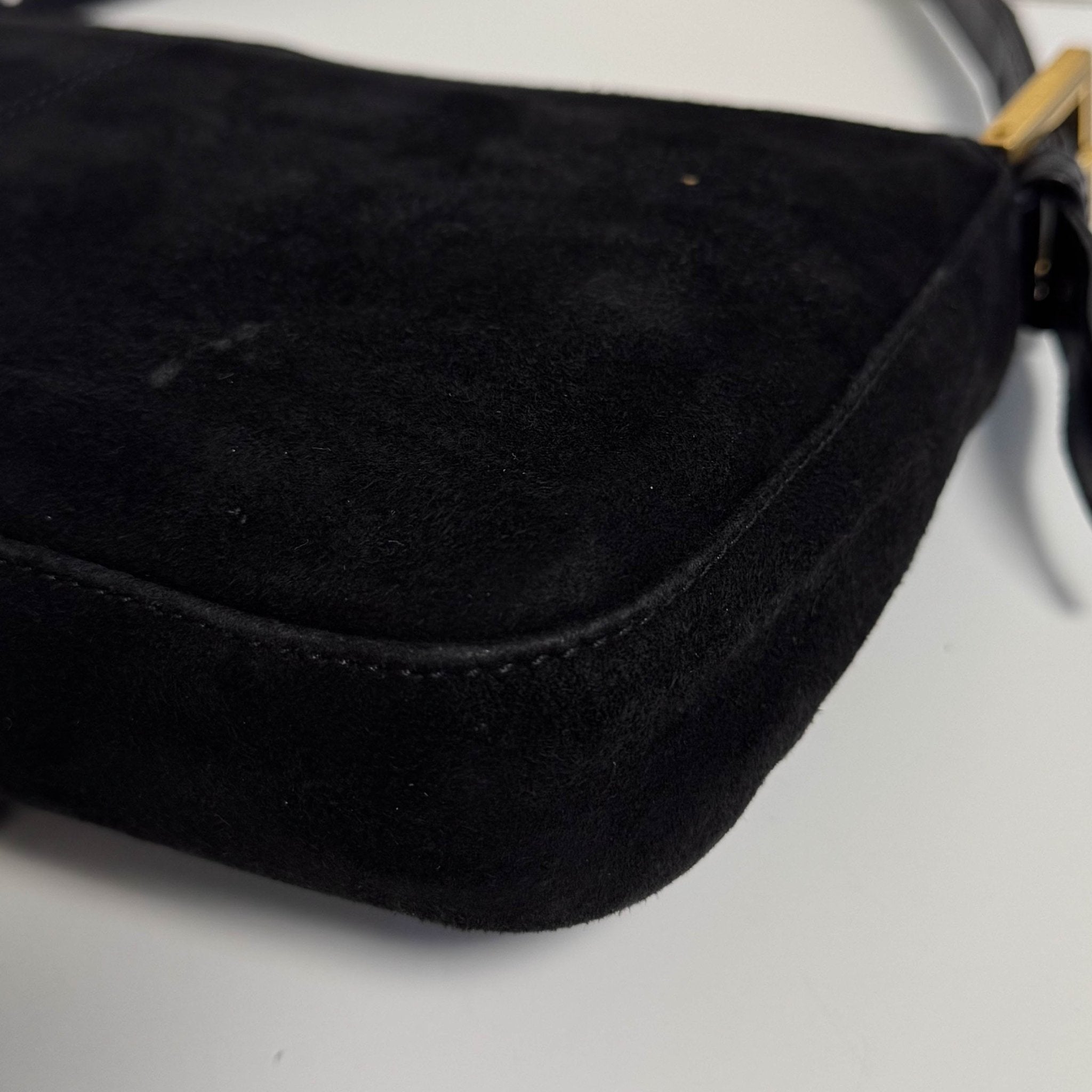 FENDI Baguette Black Suede Shoulder Bag, in , Sold by HIVE PRELOVED - Shoulder Bags, ,