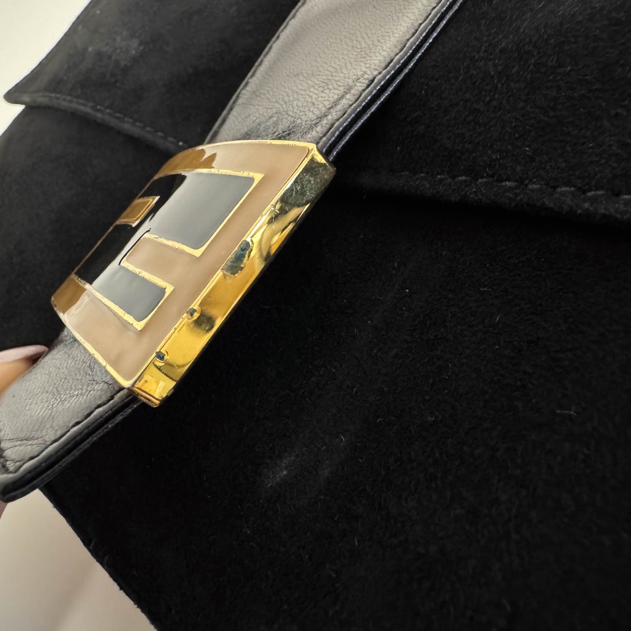 FENDI Baguette Black Suede Shoulder Bag, in , Sold by HIVE PRELOVED - Shoulder Bags, ,