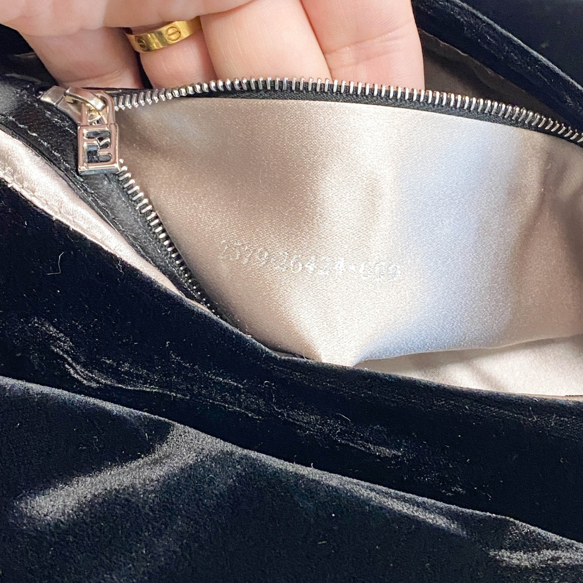 FENDI Baguette Black Velvet Rhinestone Hardware Shoulder Bag, in , Sold by HIVE PRELOVED - Shoulder Bags, ,