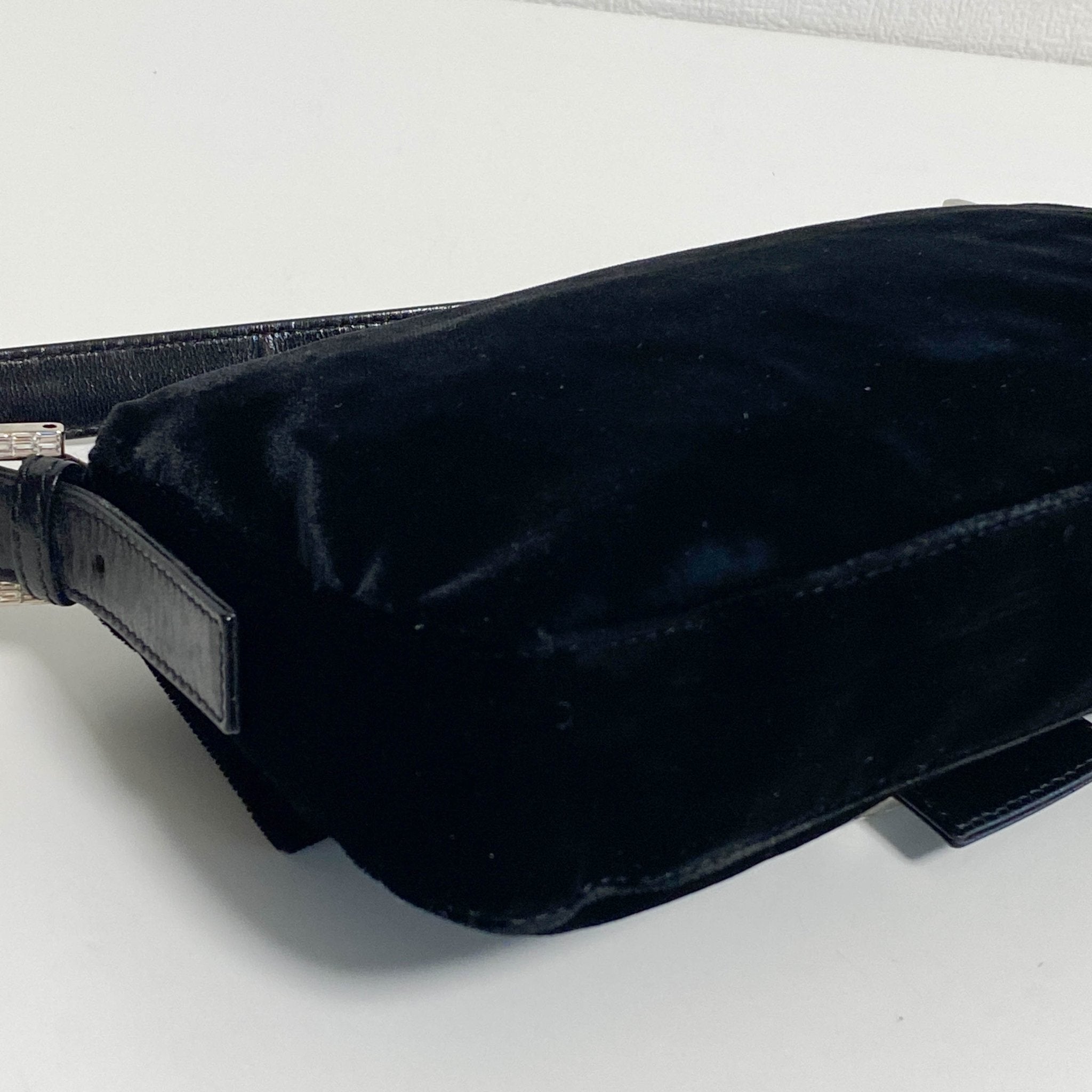 FENDI Baguette Black Velvet Rhinestone Hardware Shoulder Bag, in , Sold by HIVE PRELOVED - Shoulder Bags, ,