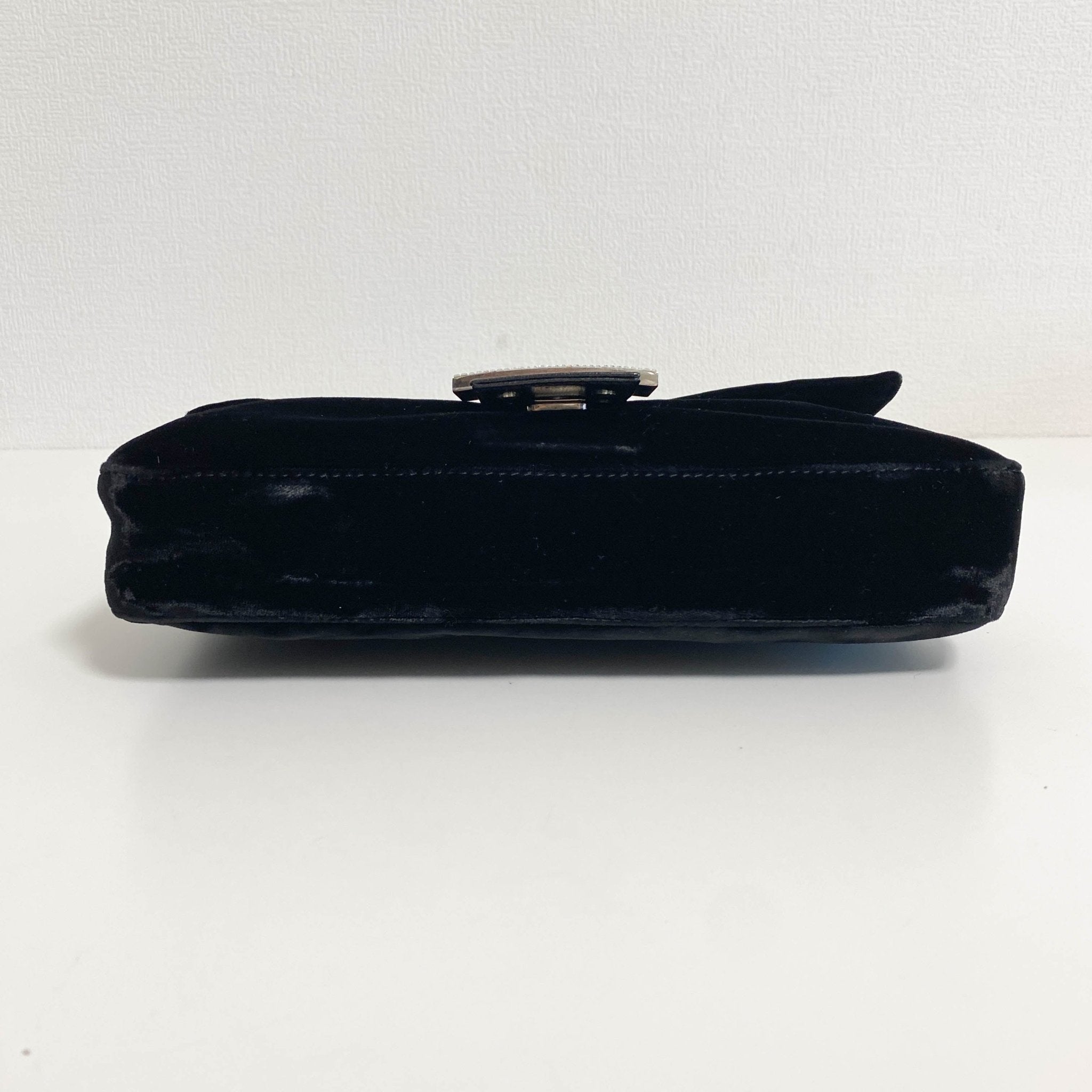 FENDI Baguette Black Velvet Rhinestone Hardware Shoulder Bag, in , Sold by HIVE PRELOVED - Shoulder Bags, ,