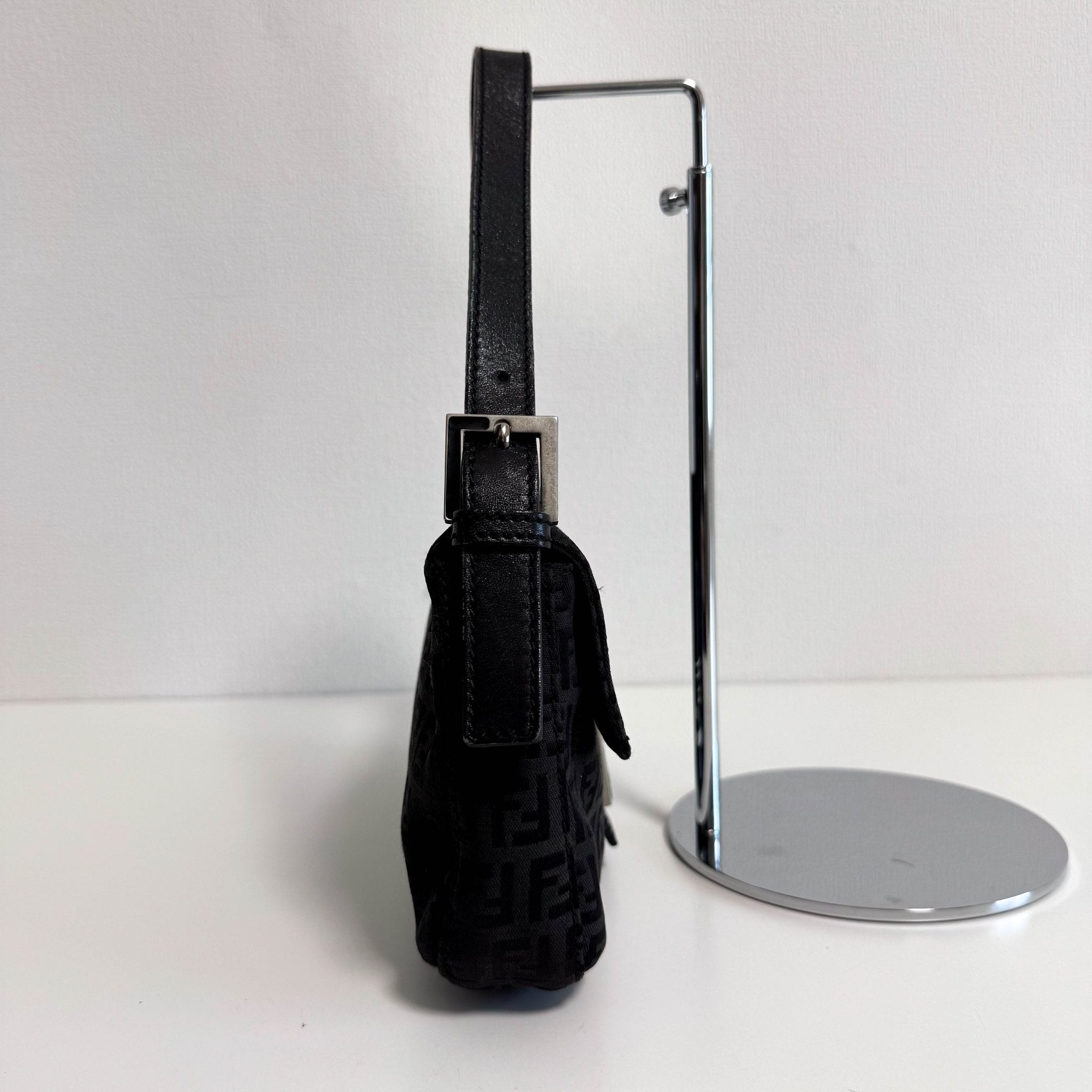 FENDI Baguette Black Zucchino Canvas Shoulder Bag, in , Sold by HIVE PRELOVED - Shoulder Bags, ,