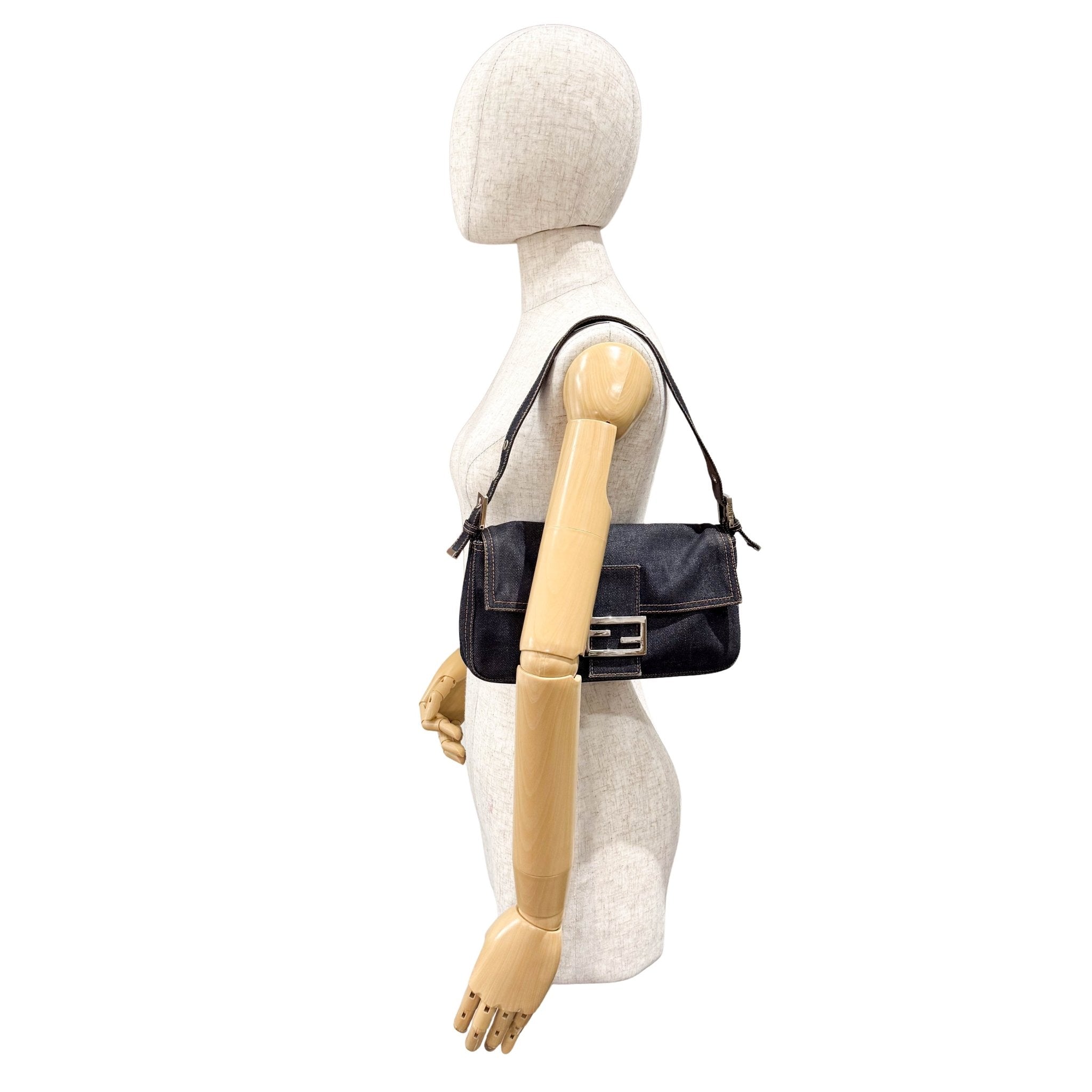 FENDI Baguette Blue Denim Shoulder Bag, in , Sold by HIVE PRELOVED - Shoulder Bags, ,