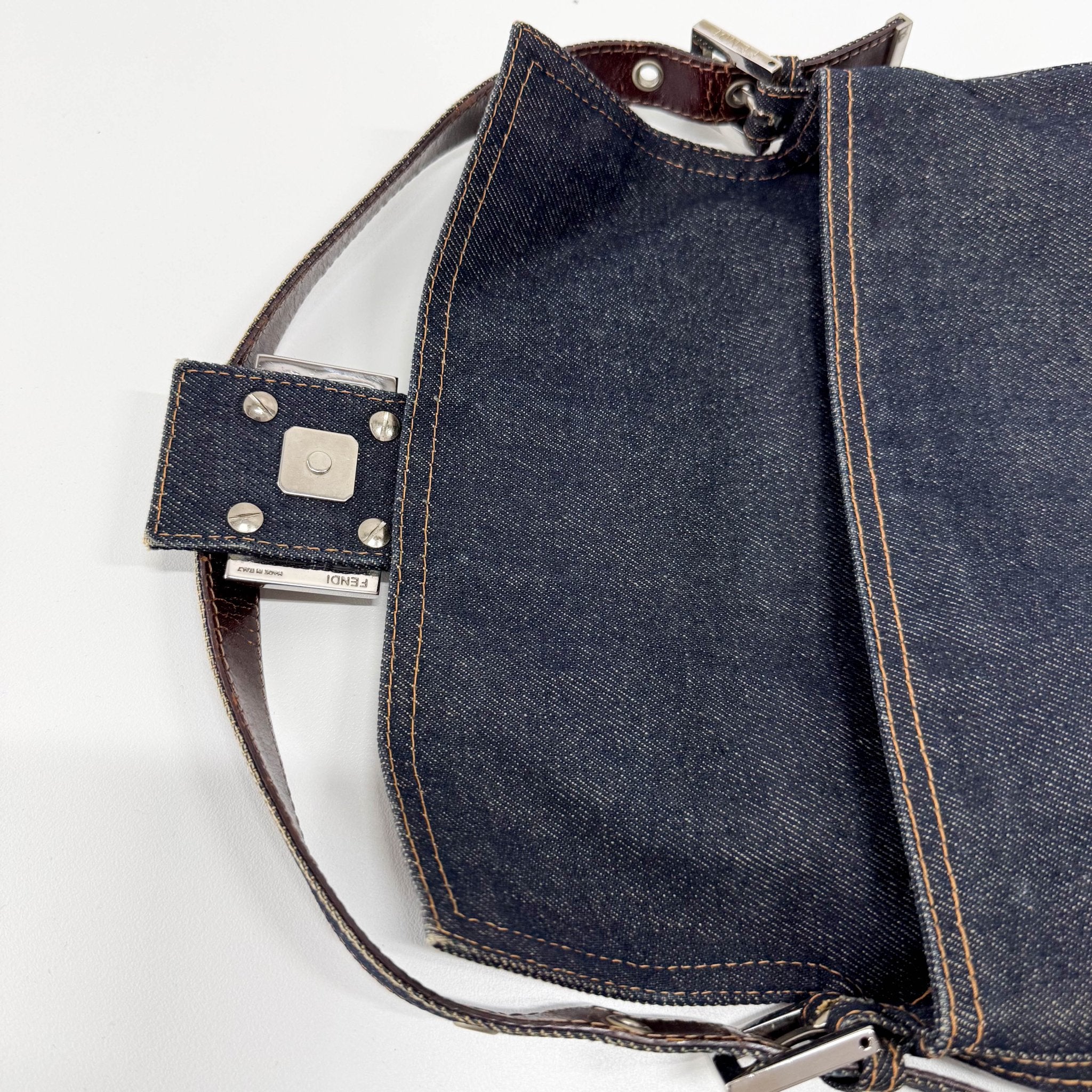 FENDI Baguette Blue Denim Shoulder Bag, in , Sold by HIVE PRELOVED - Shoulder Bags, ,