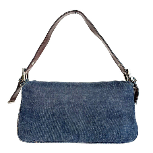 FENDI Baguette Blue Denim Shoulder Bag, in , Sold by HIVE PRELOVED - Shoulder Bags, ,