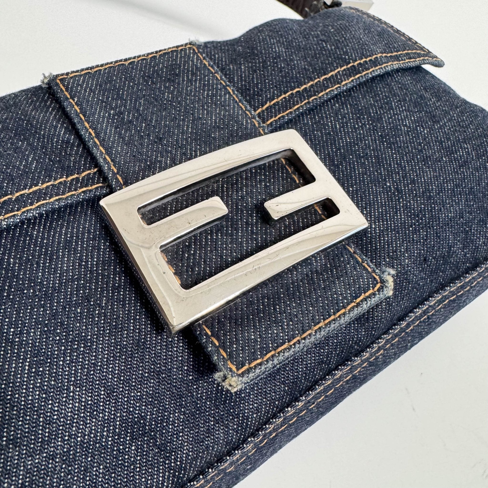 FENDI Baguette Blue Denim Shoulder Bag, in , Sold by HIVE PRELOVED - Shoulder Bags, ,
