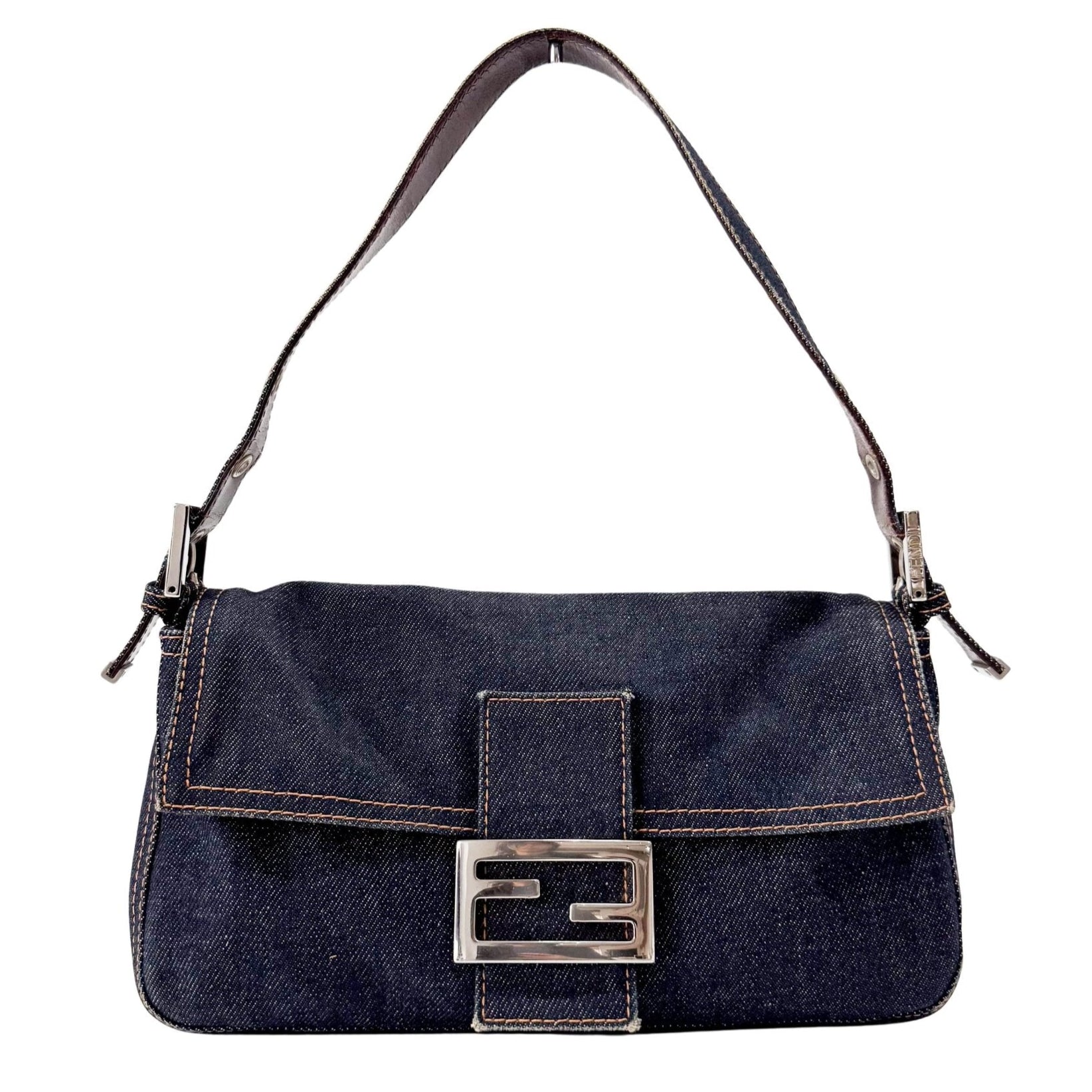 FENDI Baguette Blue Denim Shoulder Bag, in , Sold by HIVE PRELOVED - Shoulder Bags, ,