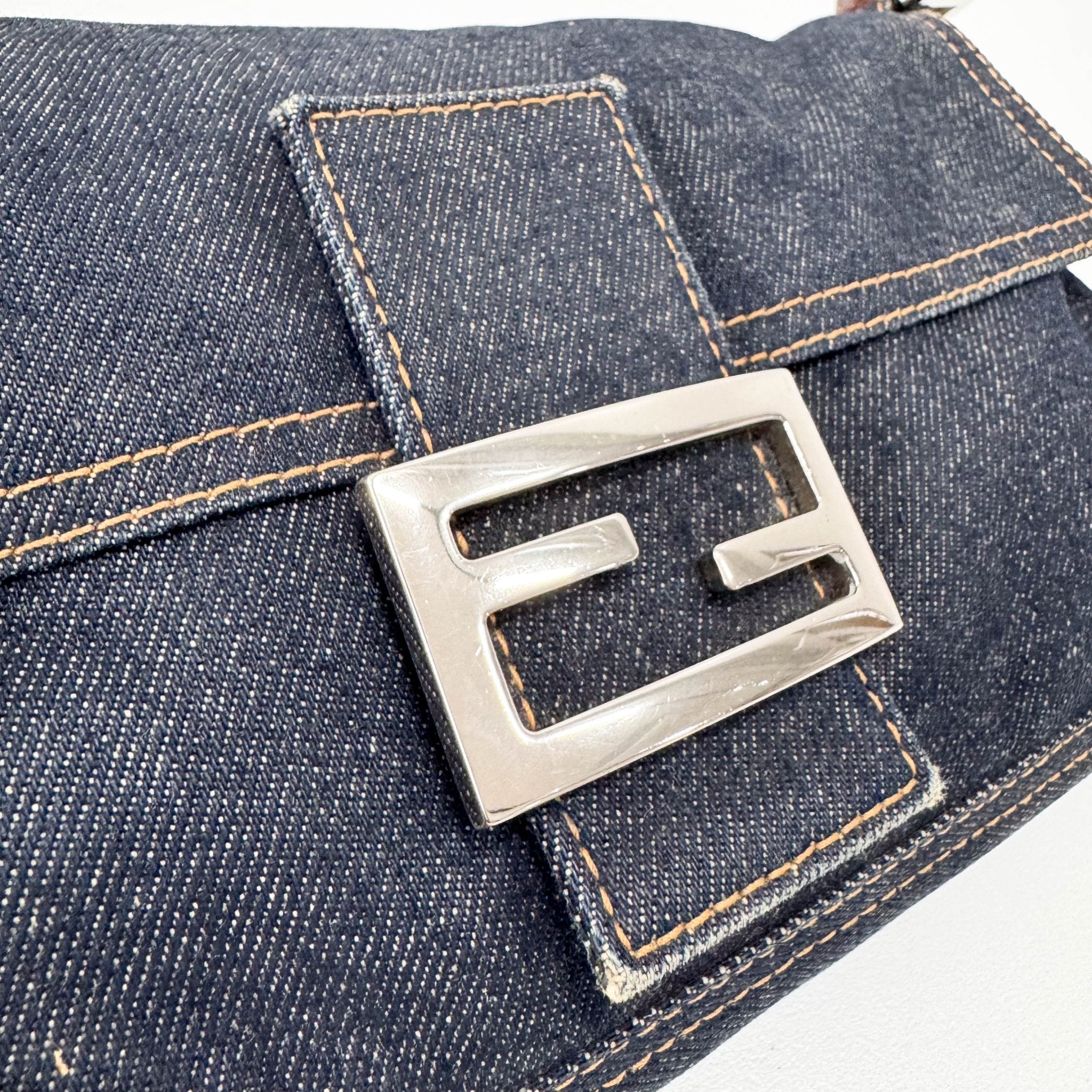 FENDI Baguette Blue Denim Shoulder Bag, in , Sold by HIVE PRELOVED - Shoulder Bags, ,