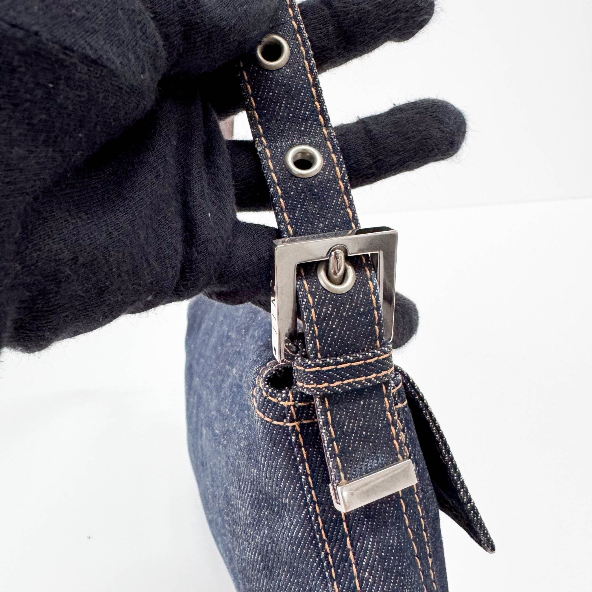 FENDI Baguette Blue Denim Shoulder Bag, in , Sold by HIVE PRELOVED - Shoulder Bags, ,